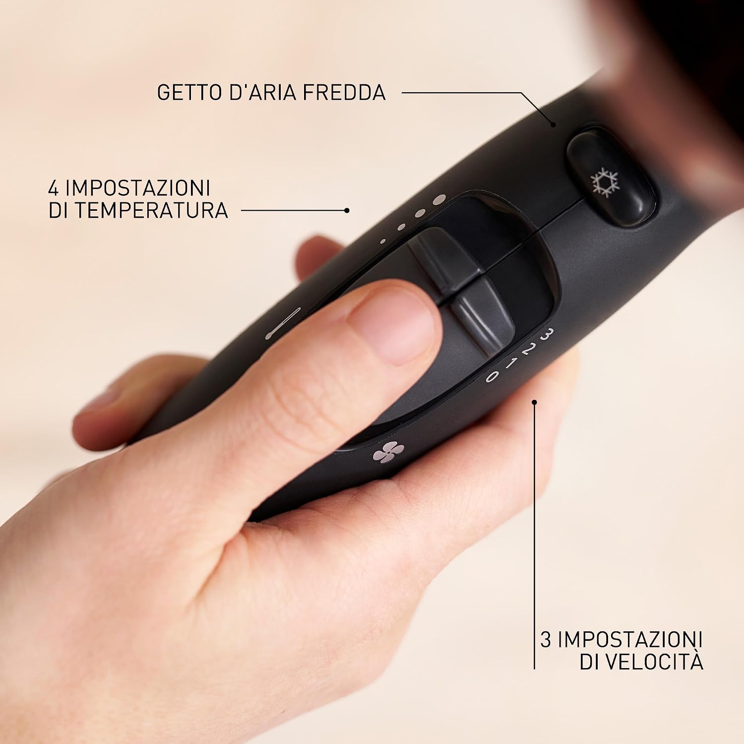 Detalle de Panasonic EH-NA63CN825 asciugacapelli professionale 2000 W Nanoe (nero e rose gold)