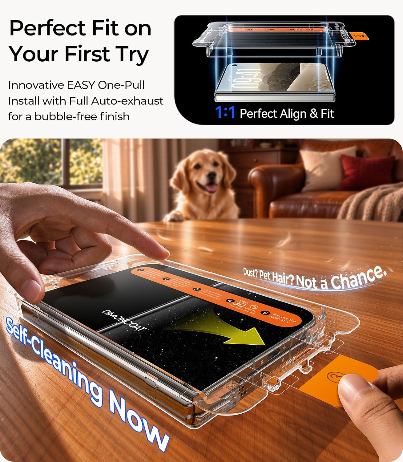 Detalle 2 de DIMONCOAT DM-QZDHD-83 Tempered Glass Screen Protectors for iPhone Duo, 2-Pack