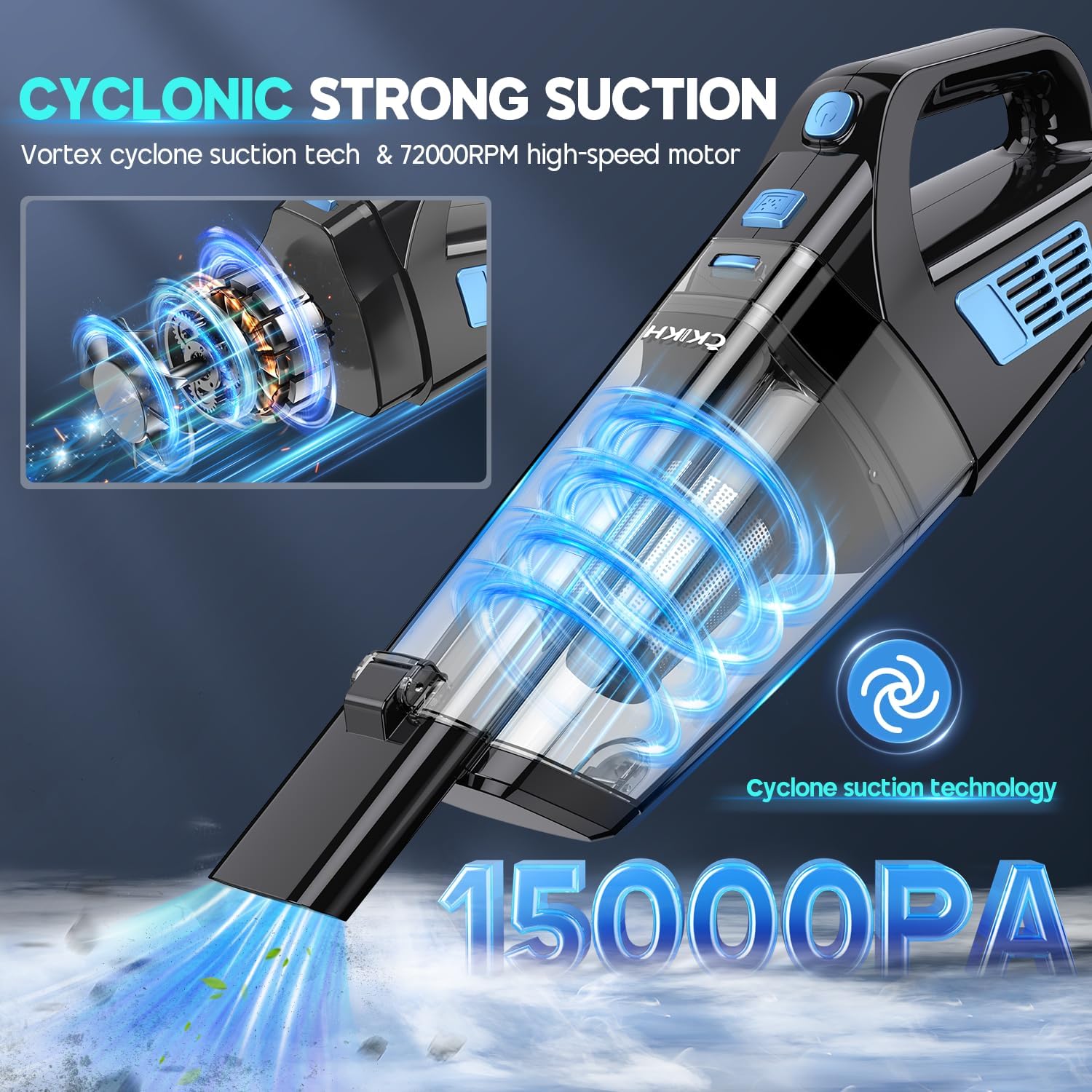 Thumbnail 1 de CKIKH Handheld Vacuum 15000PA 🧹