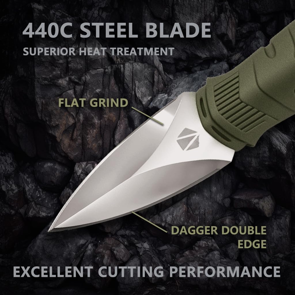 Detalle 2 de REAT Mini EDC Fixed-Blade Knife, 440C Steel