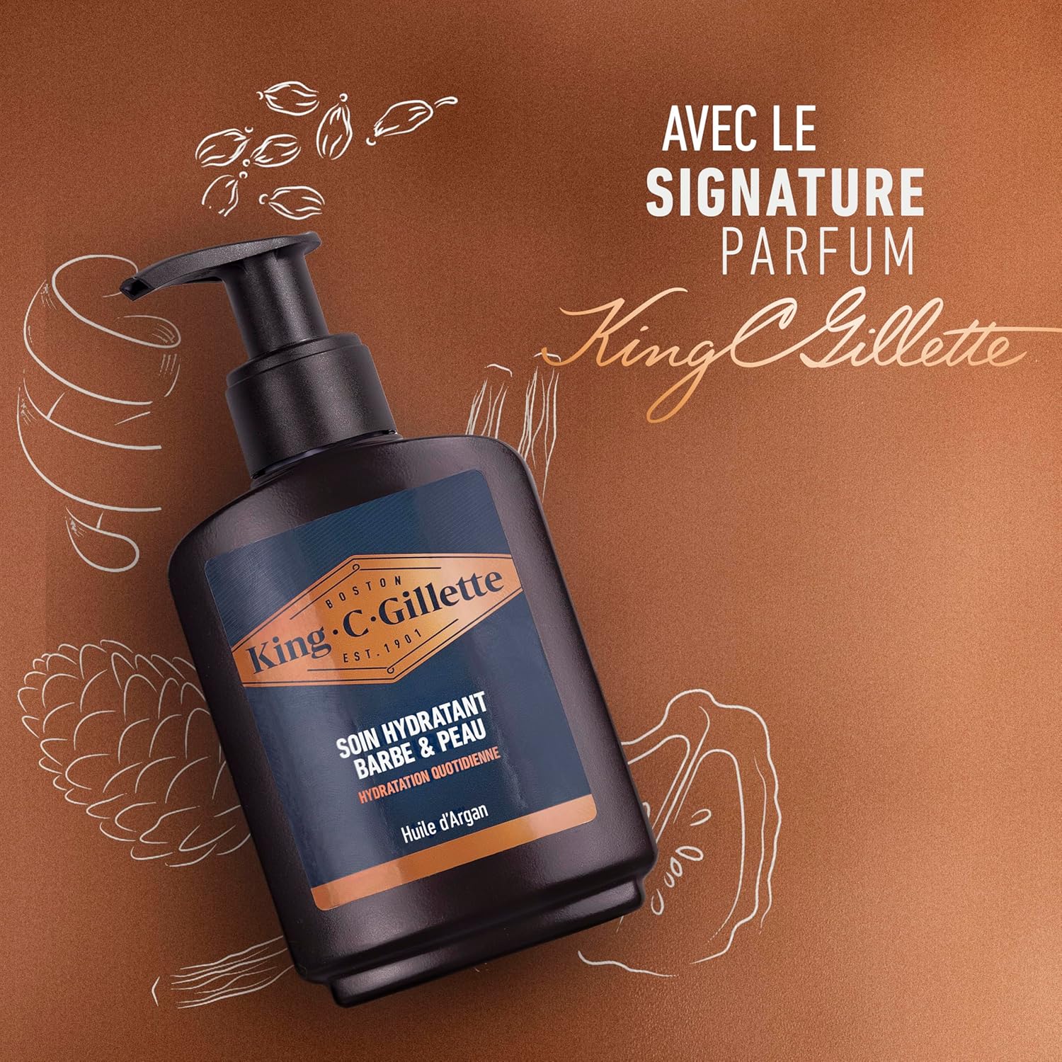 Thumbnail 4 de Gillette King C Soin Barbe Homme à la Vitamine B3 & Huile d’Argan – Formule légère hydratante (100 ml)