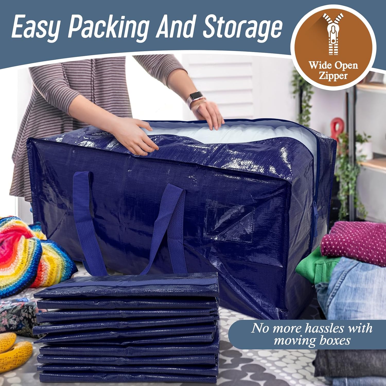 Thumbnail 4 de 6 Large Moving Bags with Strong Zippers