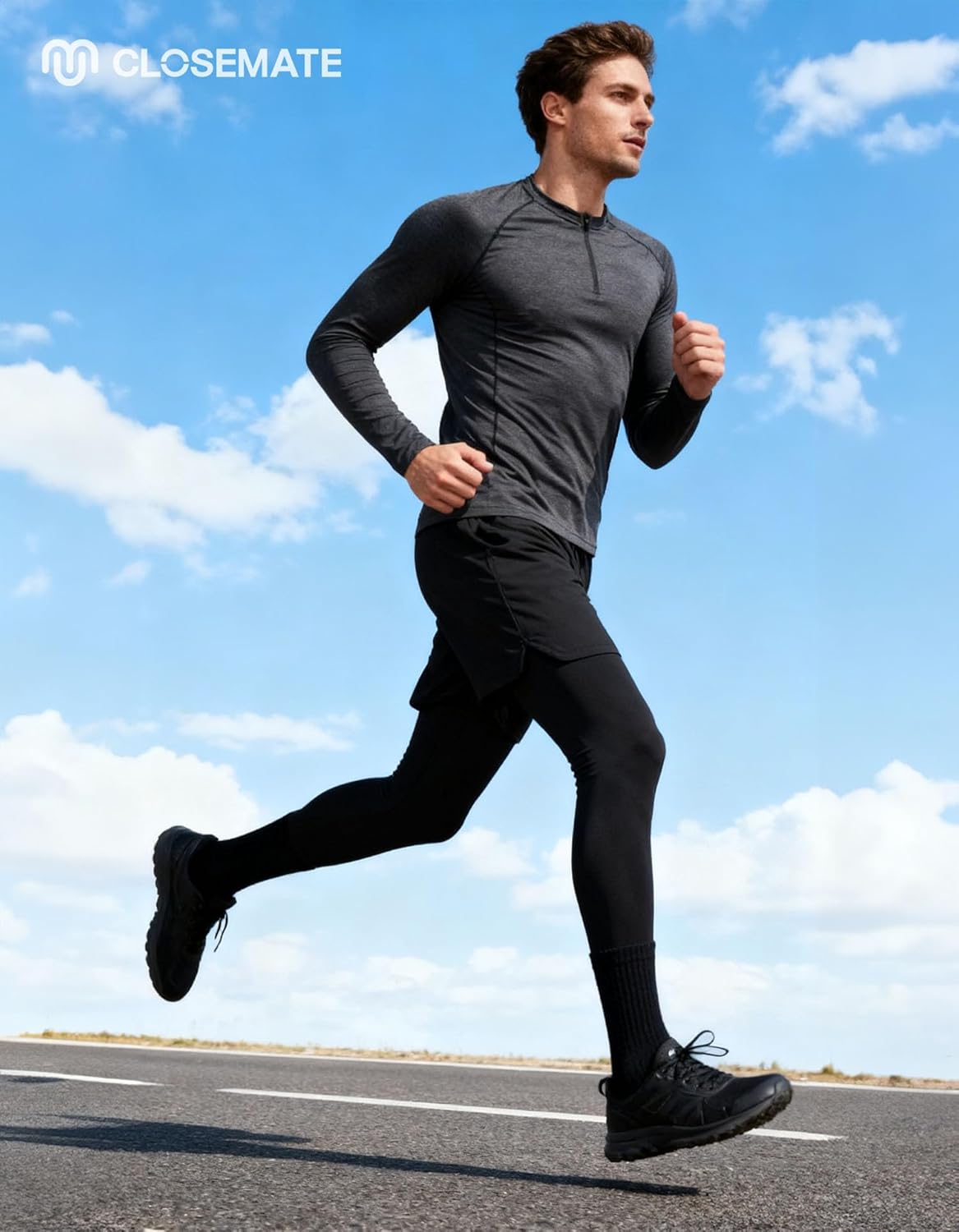 Thumbnail 2 de CloseMate - 6 Paires Chaussettes de Sport pour Homme, coton respirant, renforcées (39-42 / 43-46) – Blanc, Noir, Gris