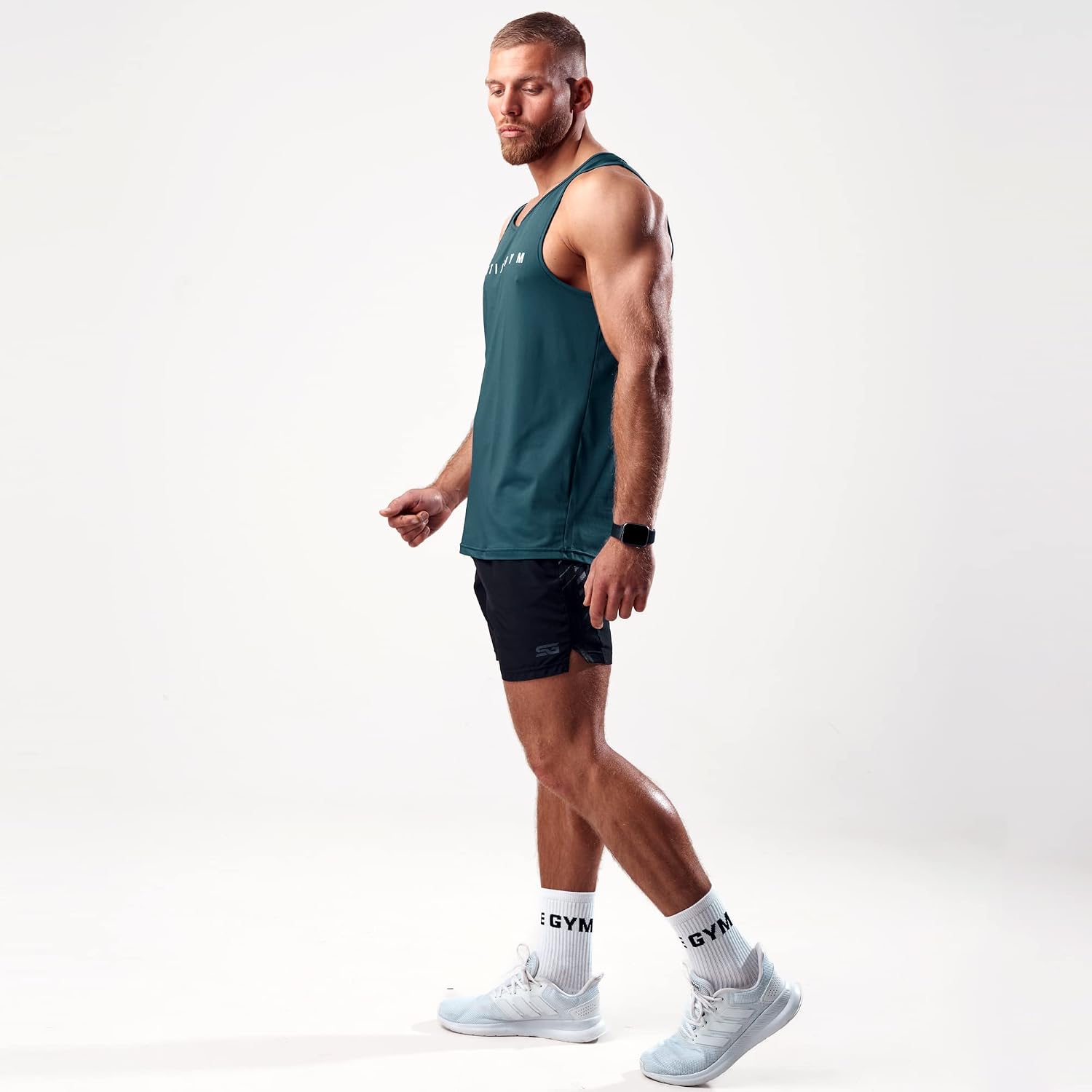 Detalle de Satire Gym Canottiera Palestra Uomo – Stringer in Vari Colori e Dimensioni