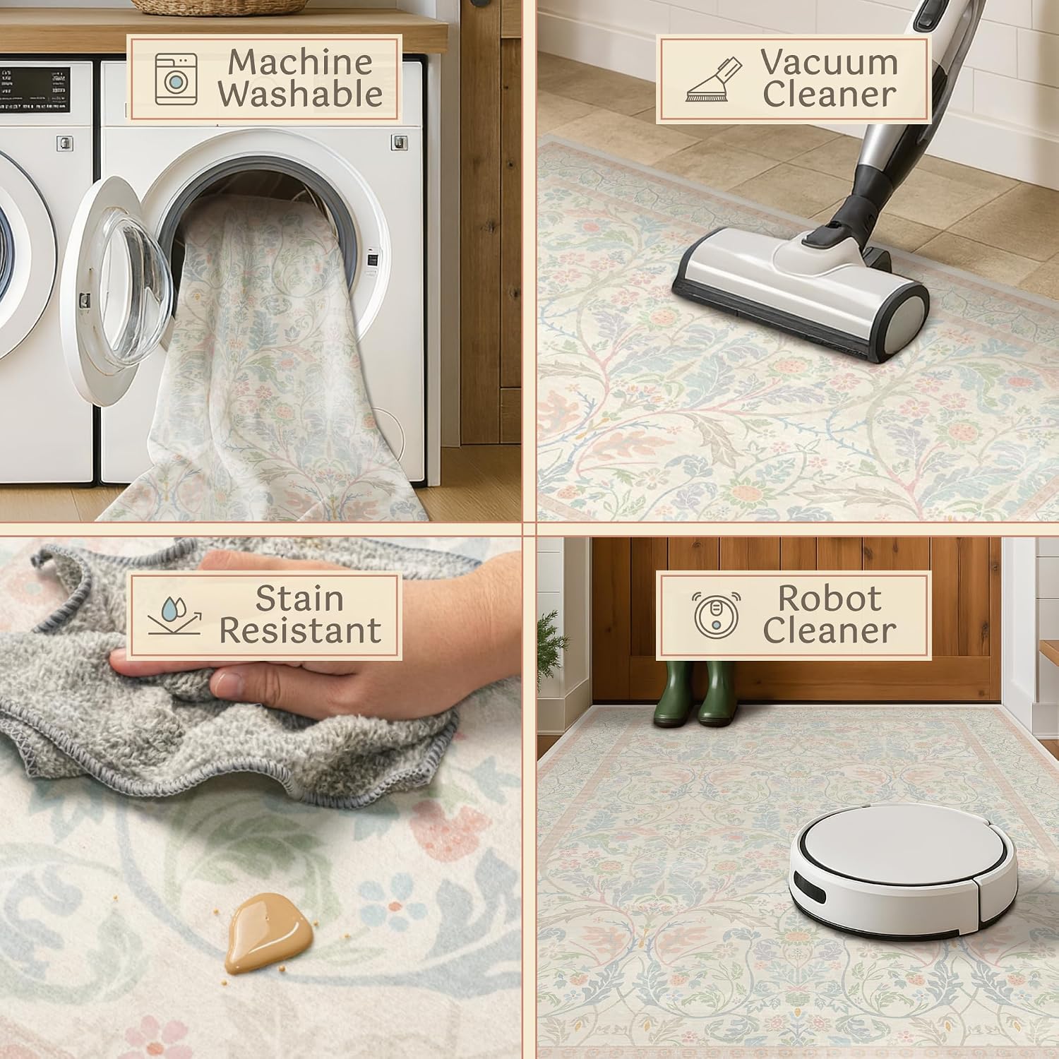Detalle de Washable Area Rug 5x7