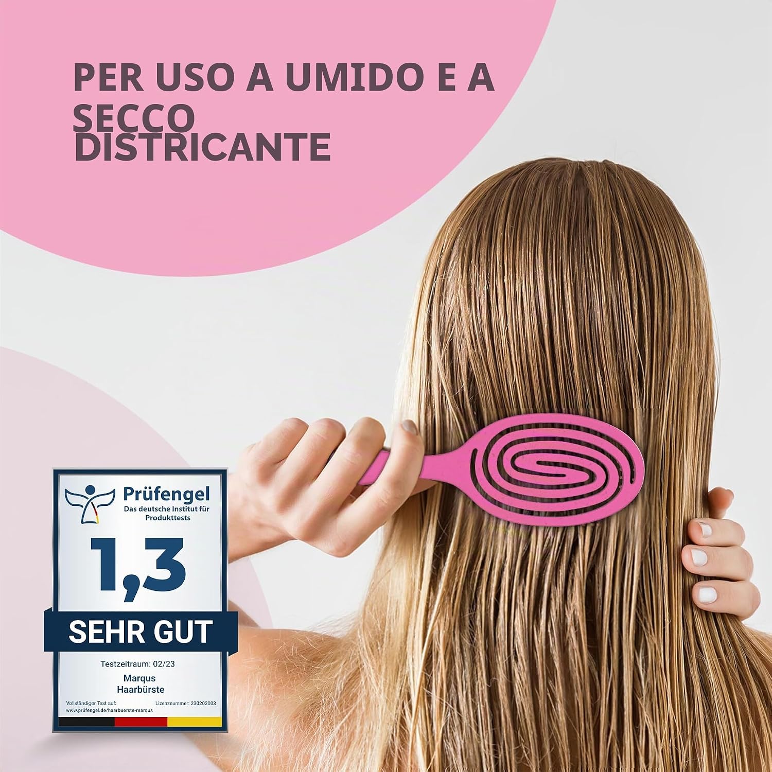 Detalle de marQus Spazzola Districante per Capelli – Bio-based, Biodegradabile, 1 Pezzo