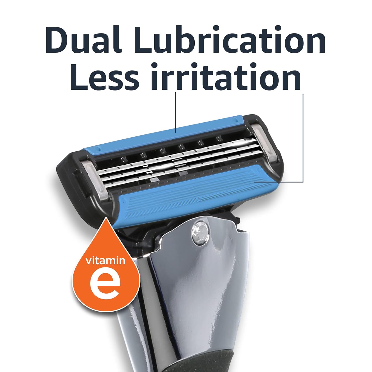Thumbnail 5 de Amazon Basics 3-Blade Shaver with MotionSphere Pivot and Dual Lubrication Strip (Handle + 20 Refills)