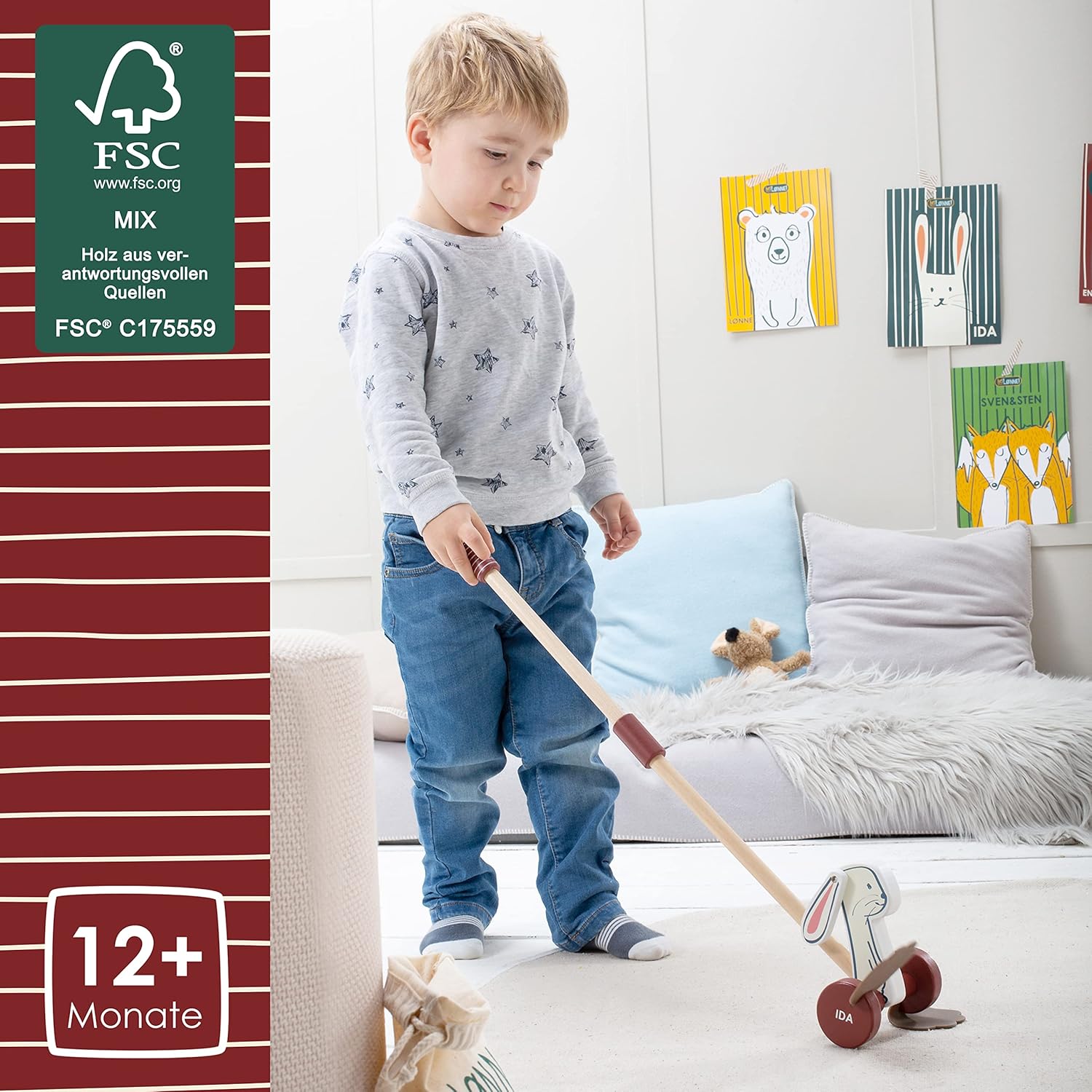 Thumbnail 2 de HEJ LØNNE Ida Schiebefigur aus Holz 12x12