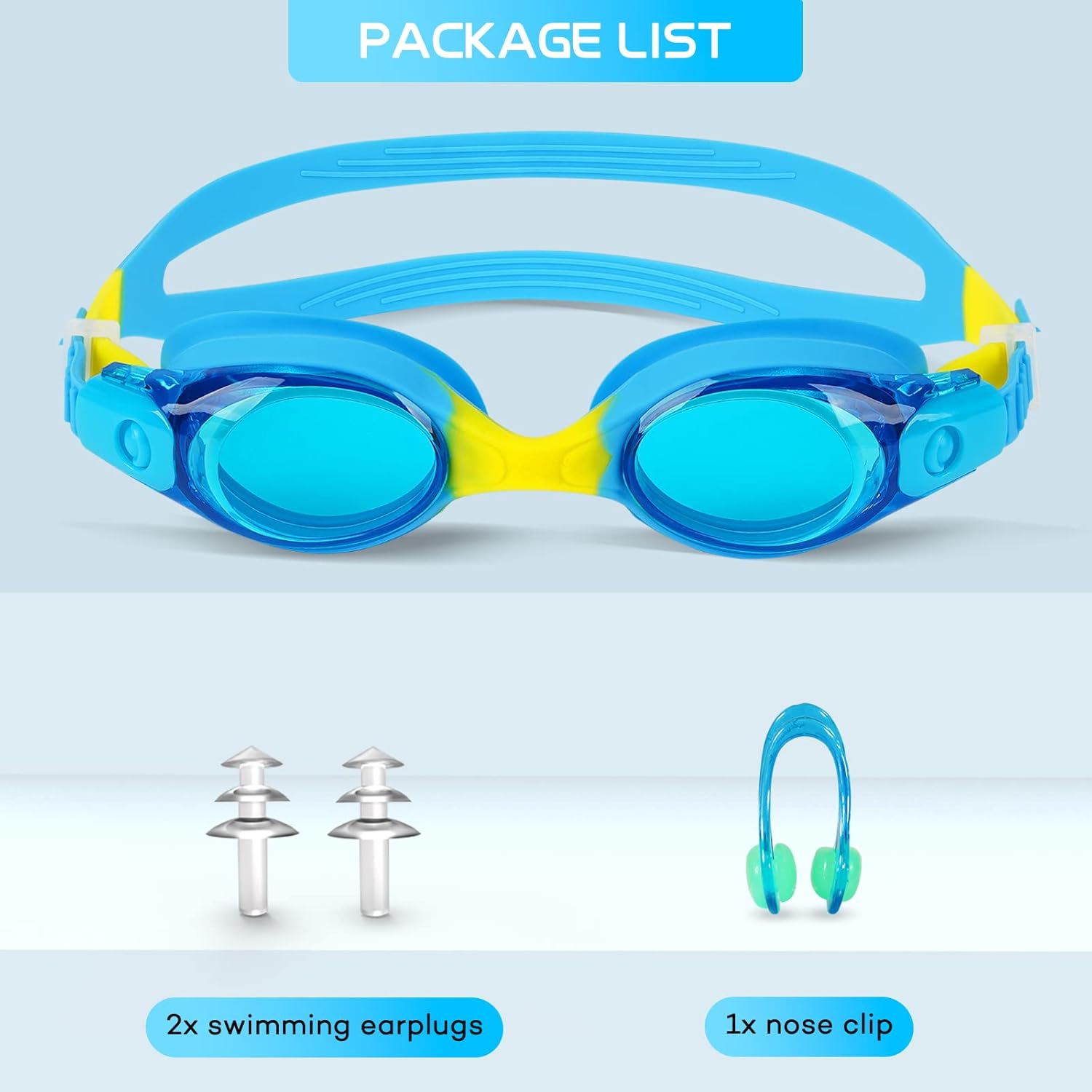 Thumbnail 6 de JATEKA Occhialini Nuoto Bambini Unisex Anti-Appannamento con Nasello e Lenti Mirror, 4–14 anni