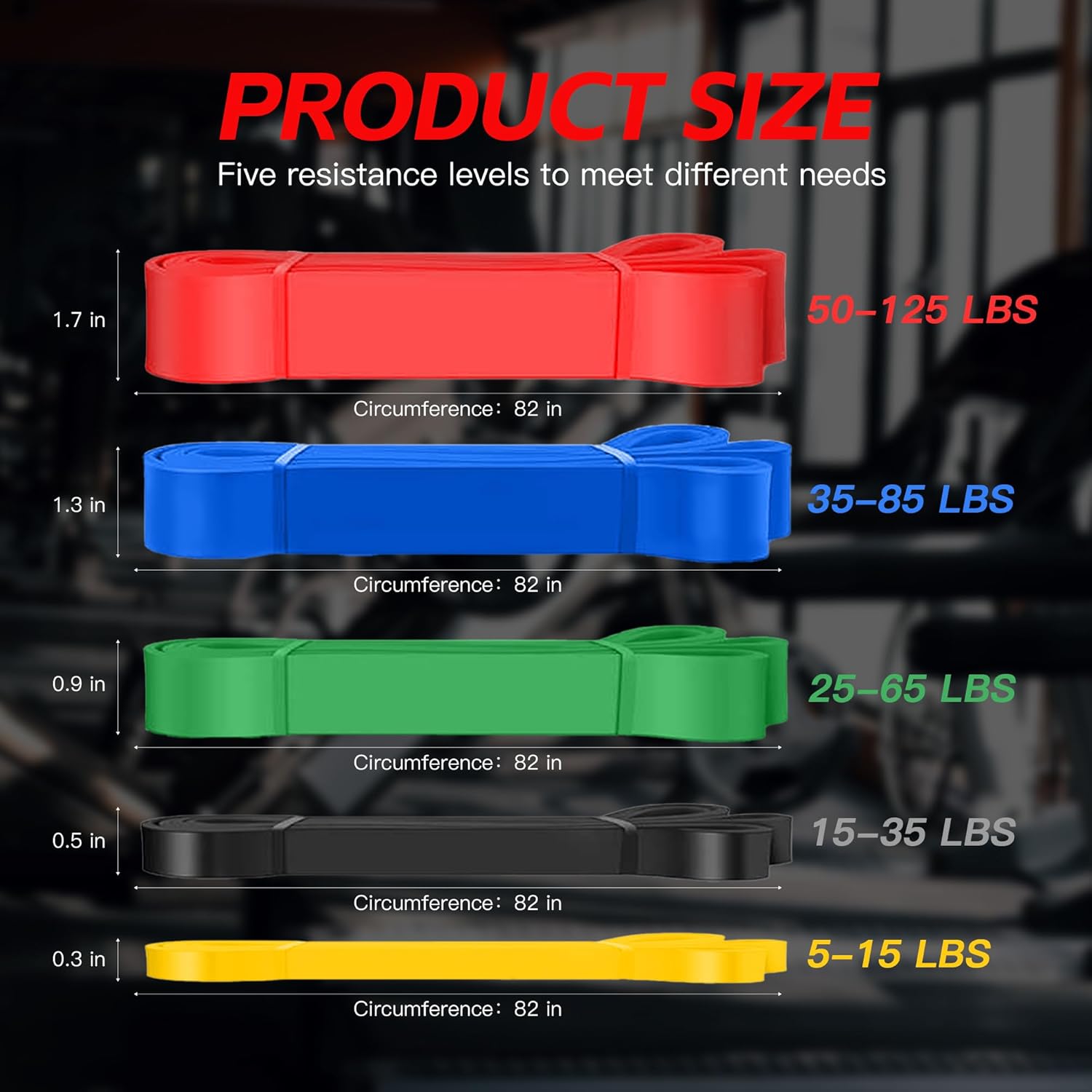 Detalle 2 de Pull Up Bands Resistance Set for Strength Training