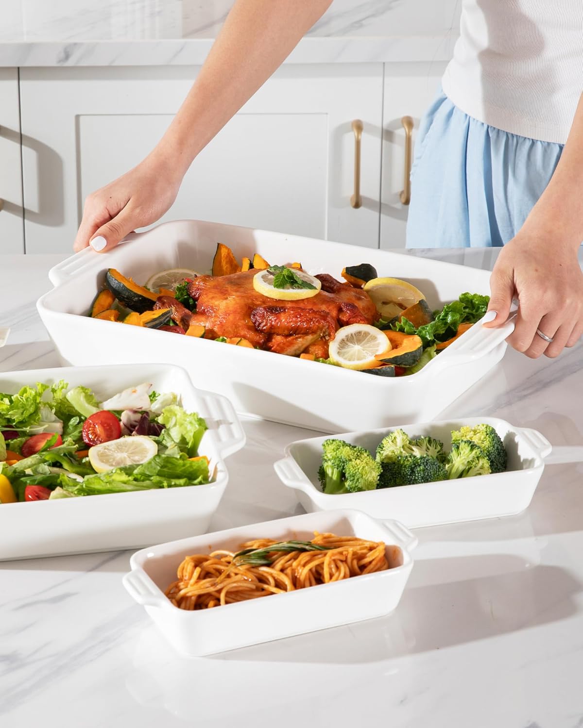 Thumbnail 5 de Sweejar Ceramic Lasagna Bakeware Set 4-Piece