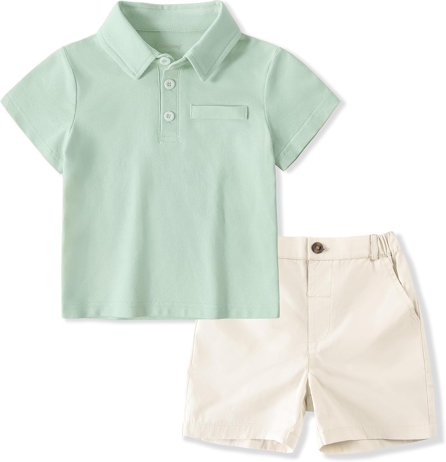 Volunboy Toddler Boys Summer Clothes: Short Sleeve Polo & Elastic Shorts Set (1–6 Years)