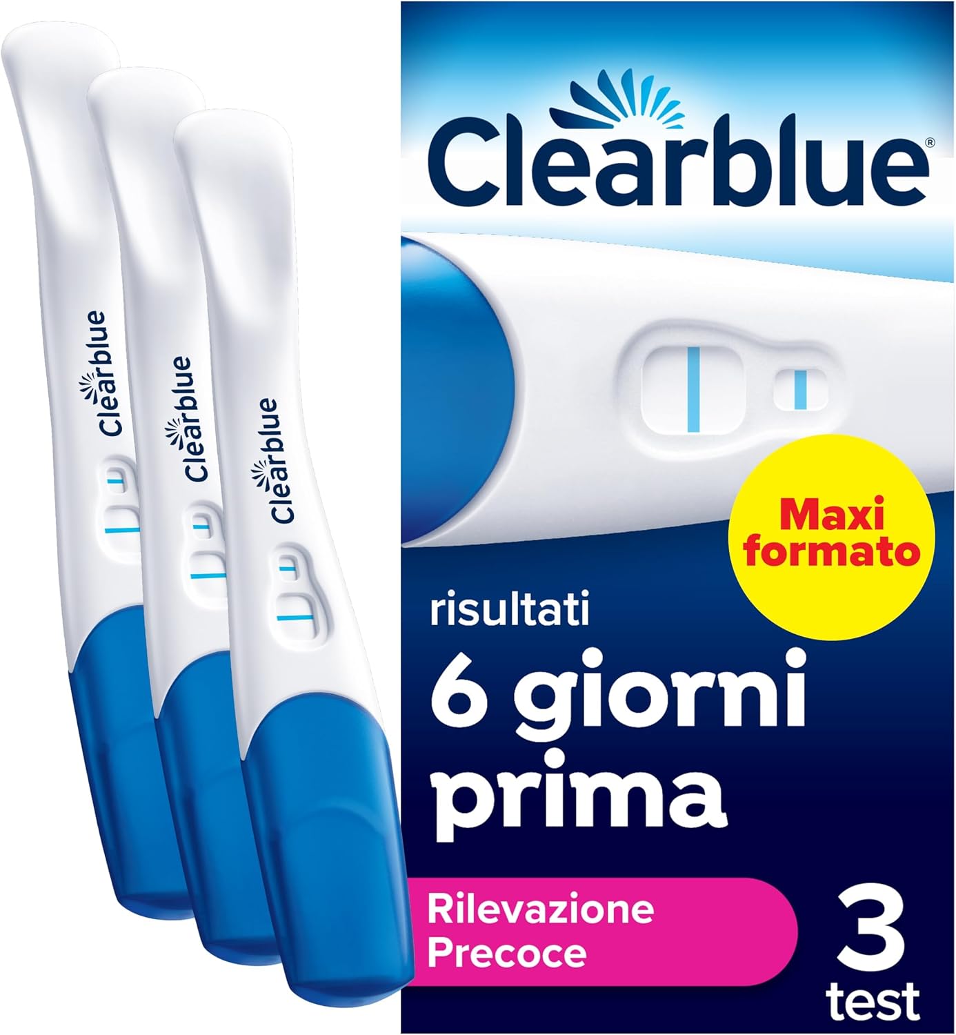 Imagen de Clearblue Test di Gravidanza Precoce, 3— affidabile rilevazione precoce con Floodguard en OfertitasTOP