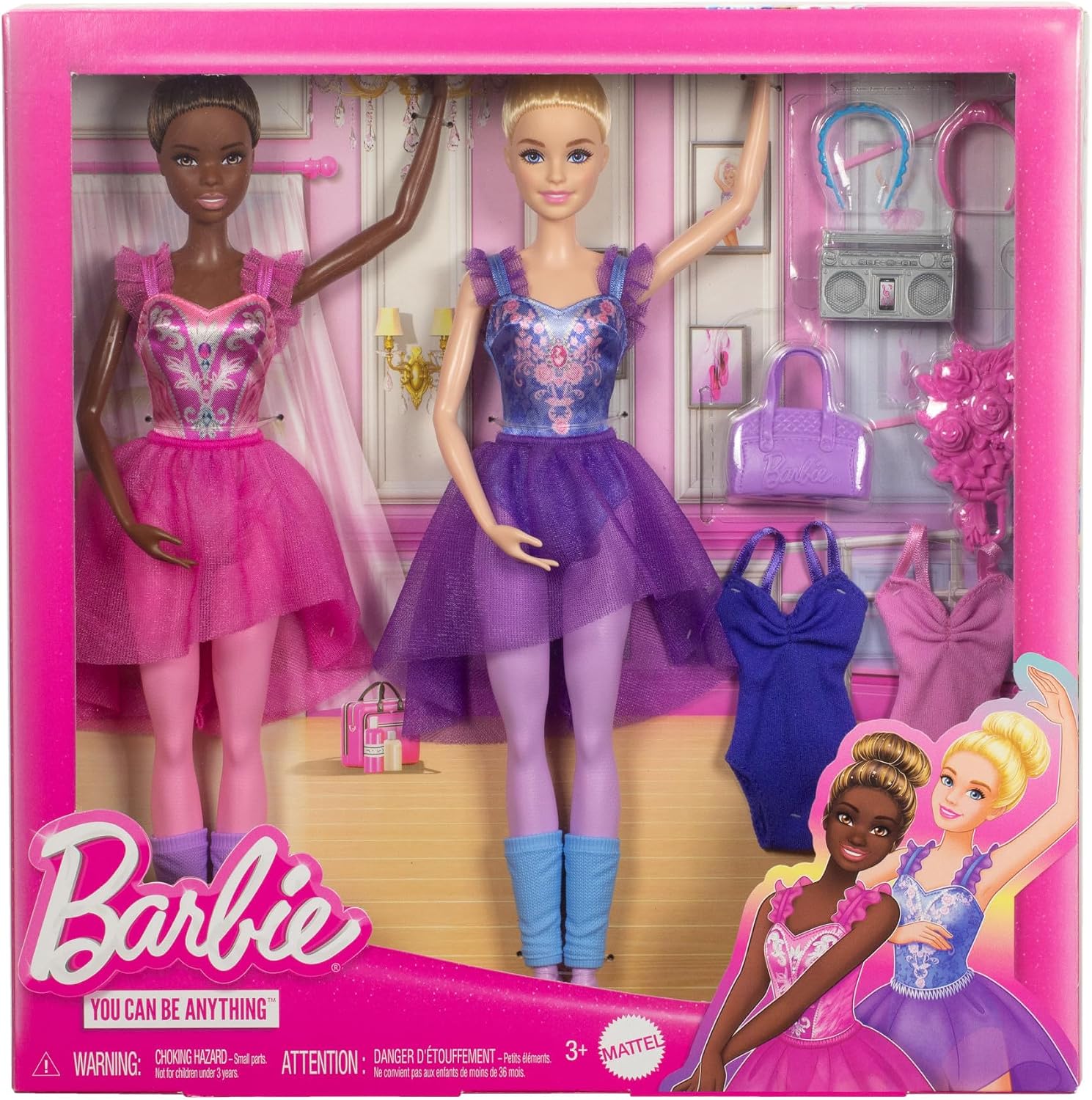 Thumbnail 5 de Barbie HXC37 Ballettstudio Set mit 2 Puppen