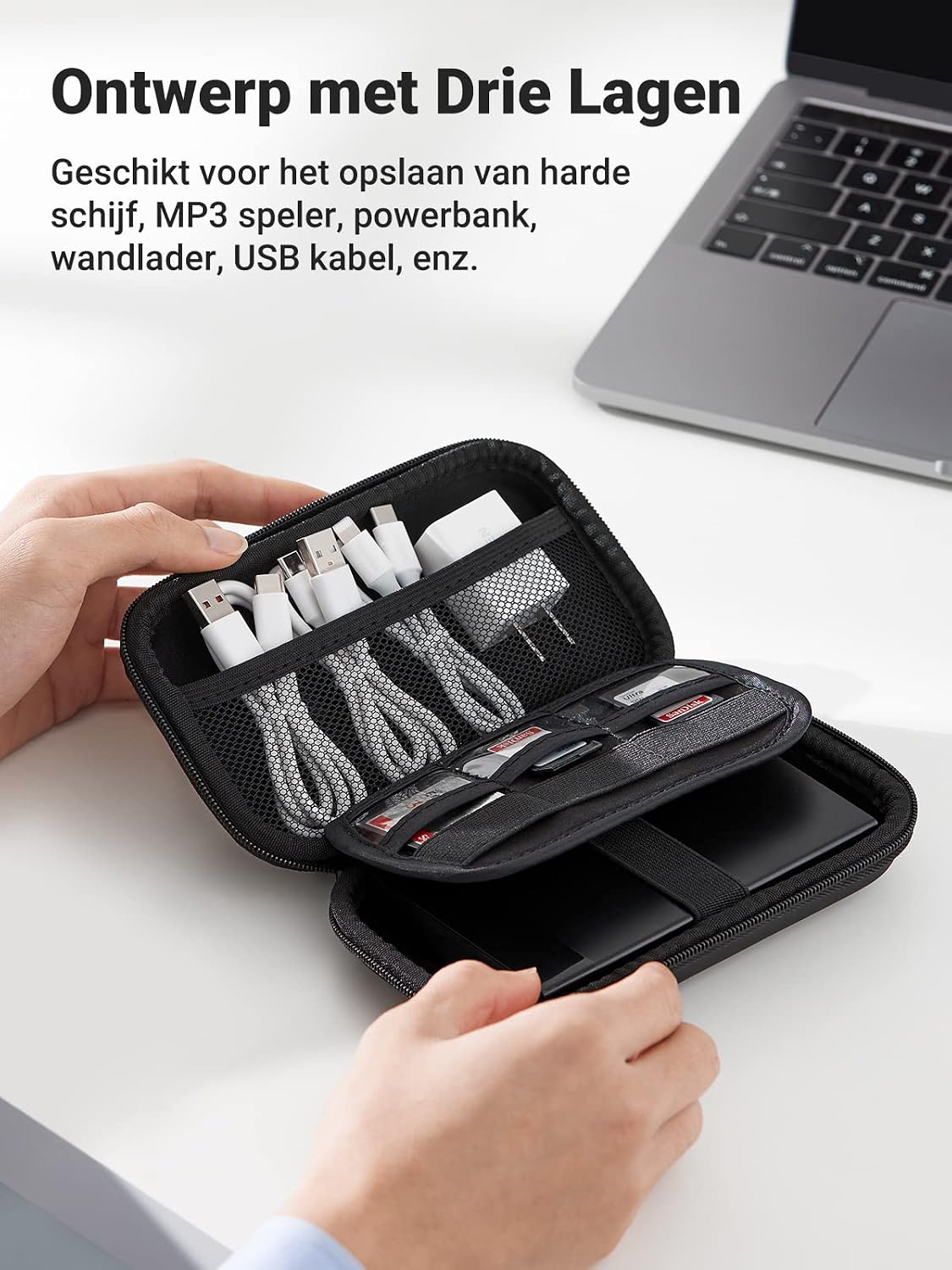 Thumbnail 1 de UGREEN opbergtas voor 2,5-inch harde schijven met drie vakken