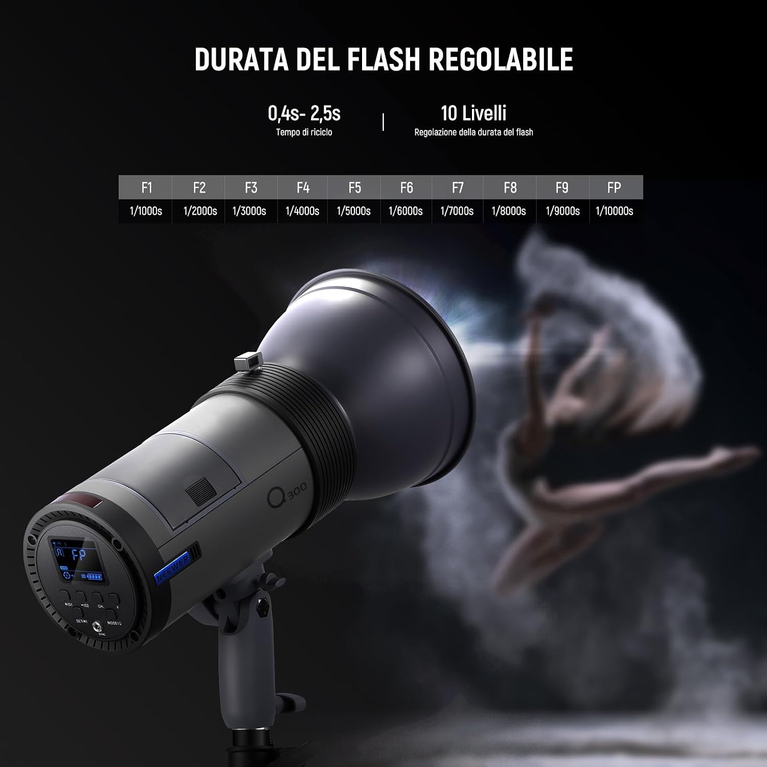 Thumbnail 4 de NEEWER Q300 Flash 300W per fotografia