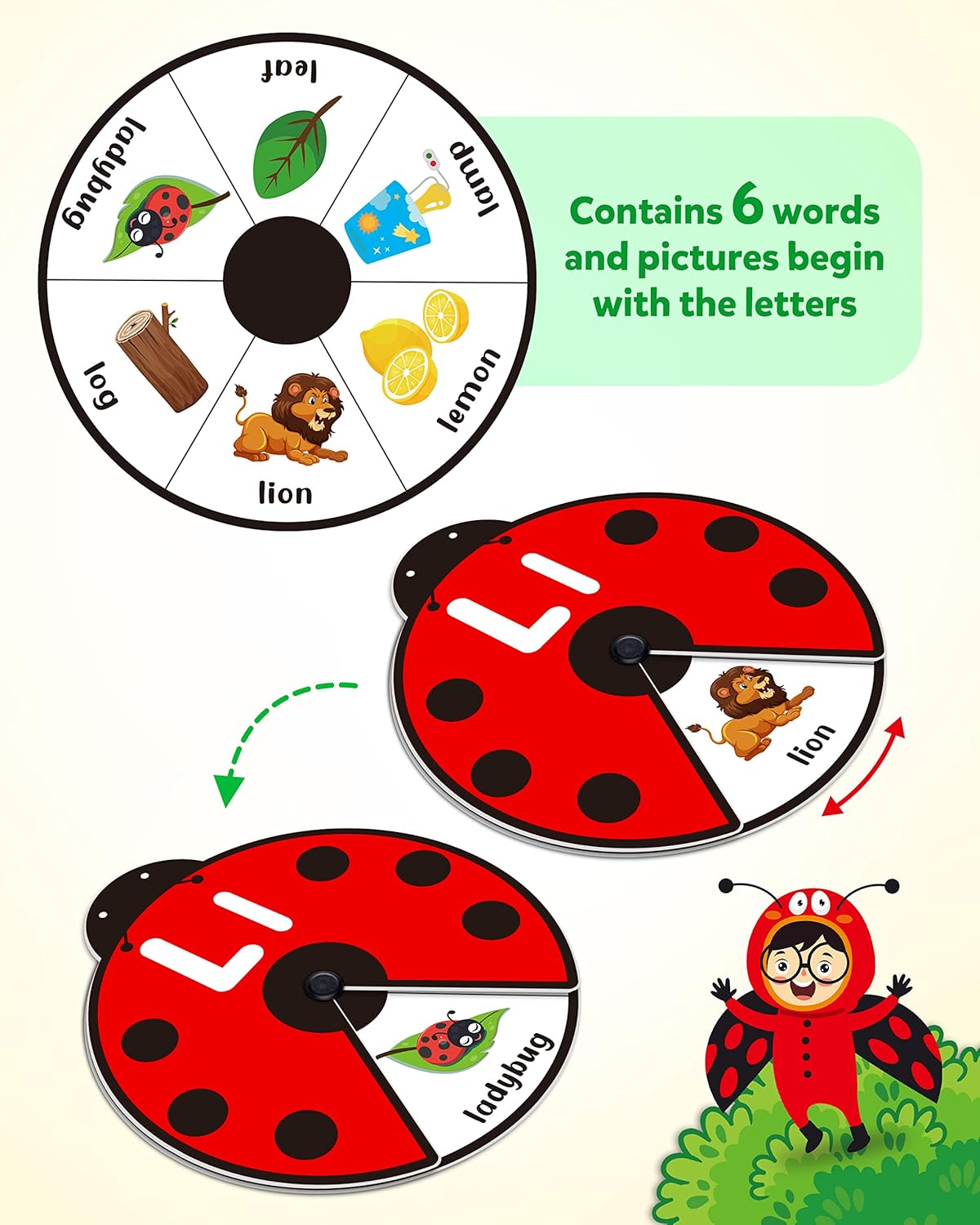 Thumbnail 2 de Coogam Jouet d'apprentissage interactif ABC — cartes coccinelles Montessori pour bébés 3–5 ans