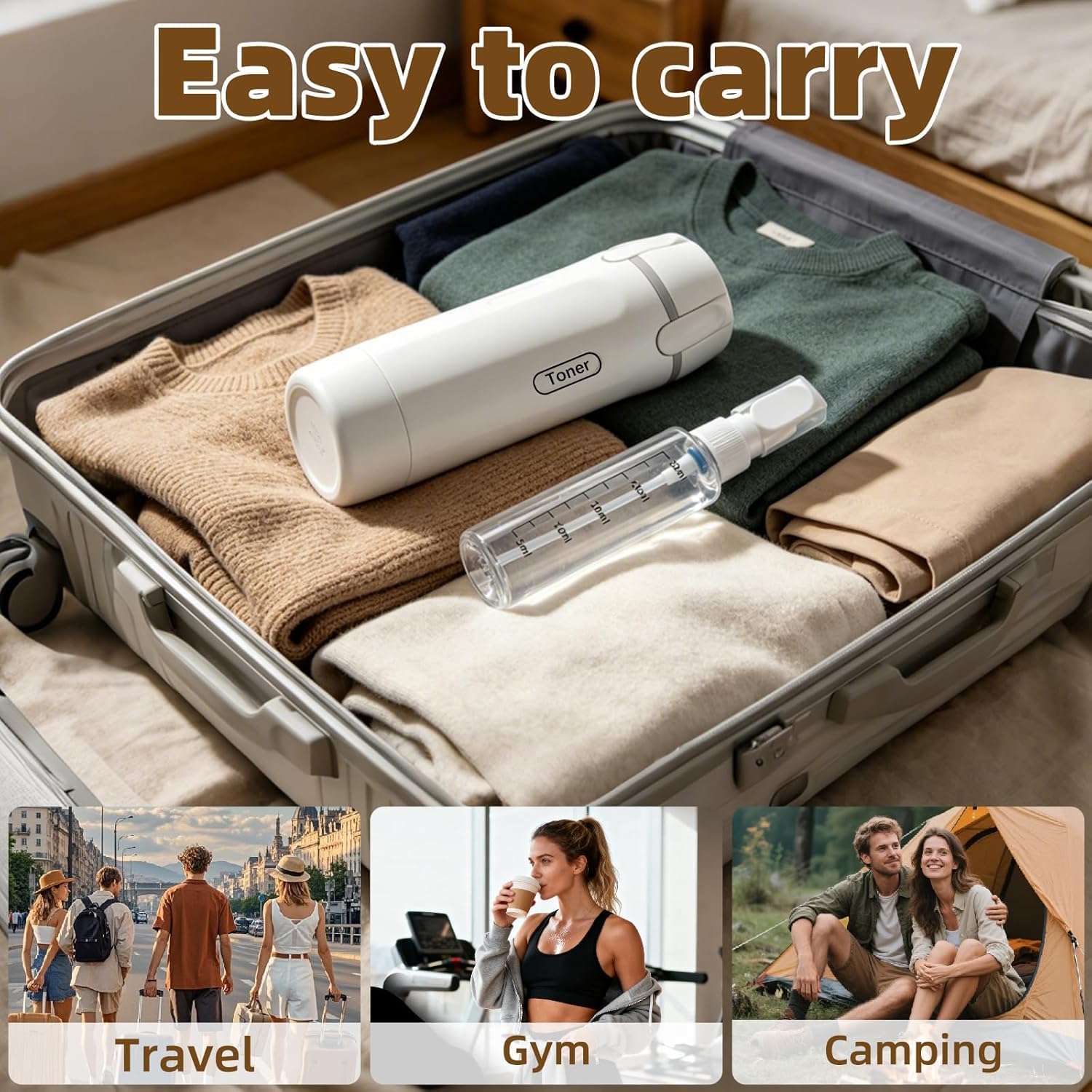 Thumbnail 4 de JQFORUIH 4-in-1 Travel Dispenser Bottle Set, Four 30ml Pump Bottles