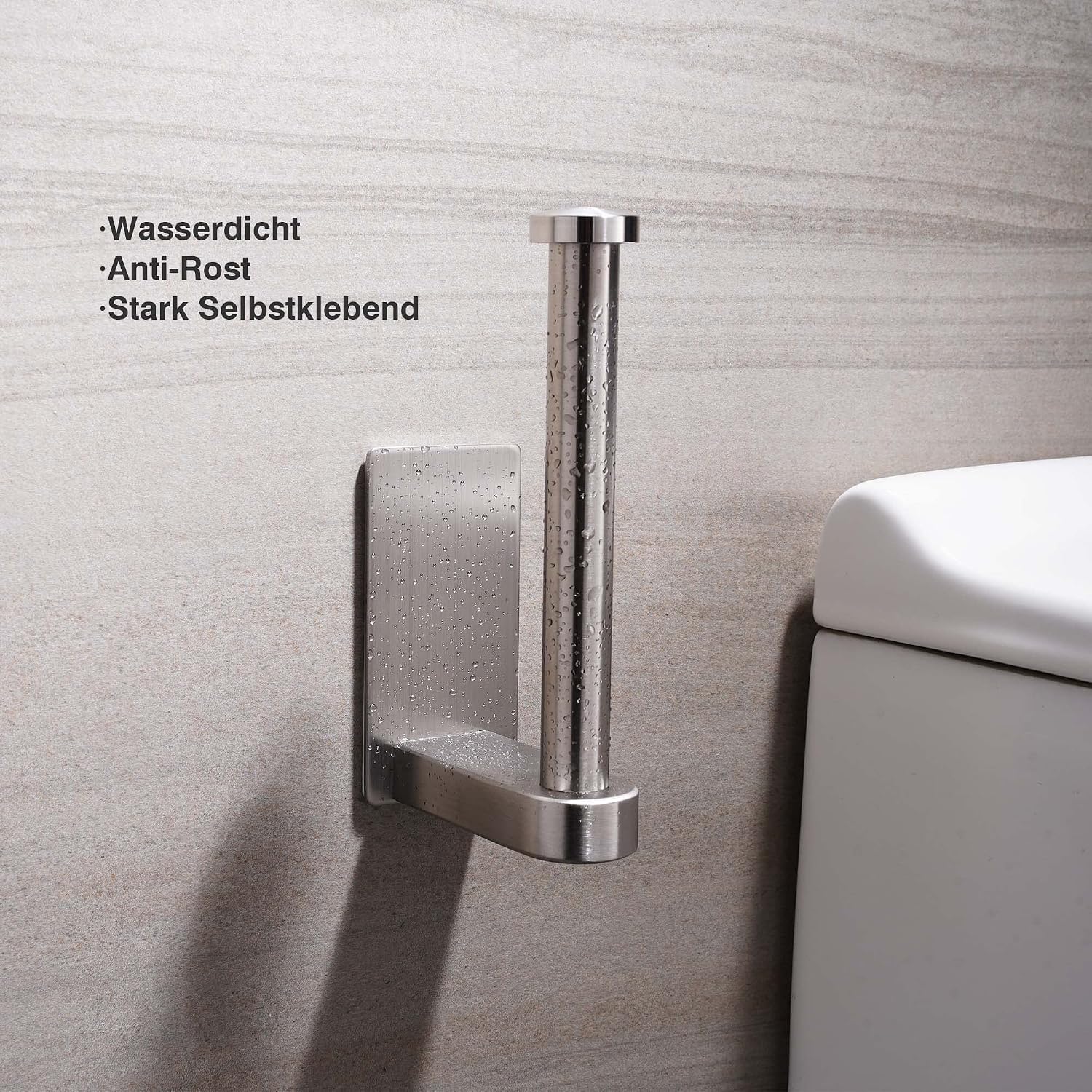 Detalle 2 de Aikzik Toilet Roll Holder Wall Mounted 304 Stainless Steel 📜??
