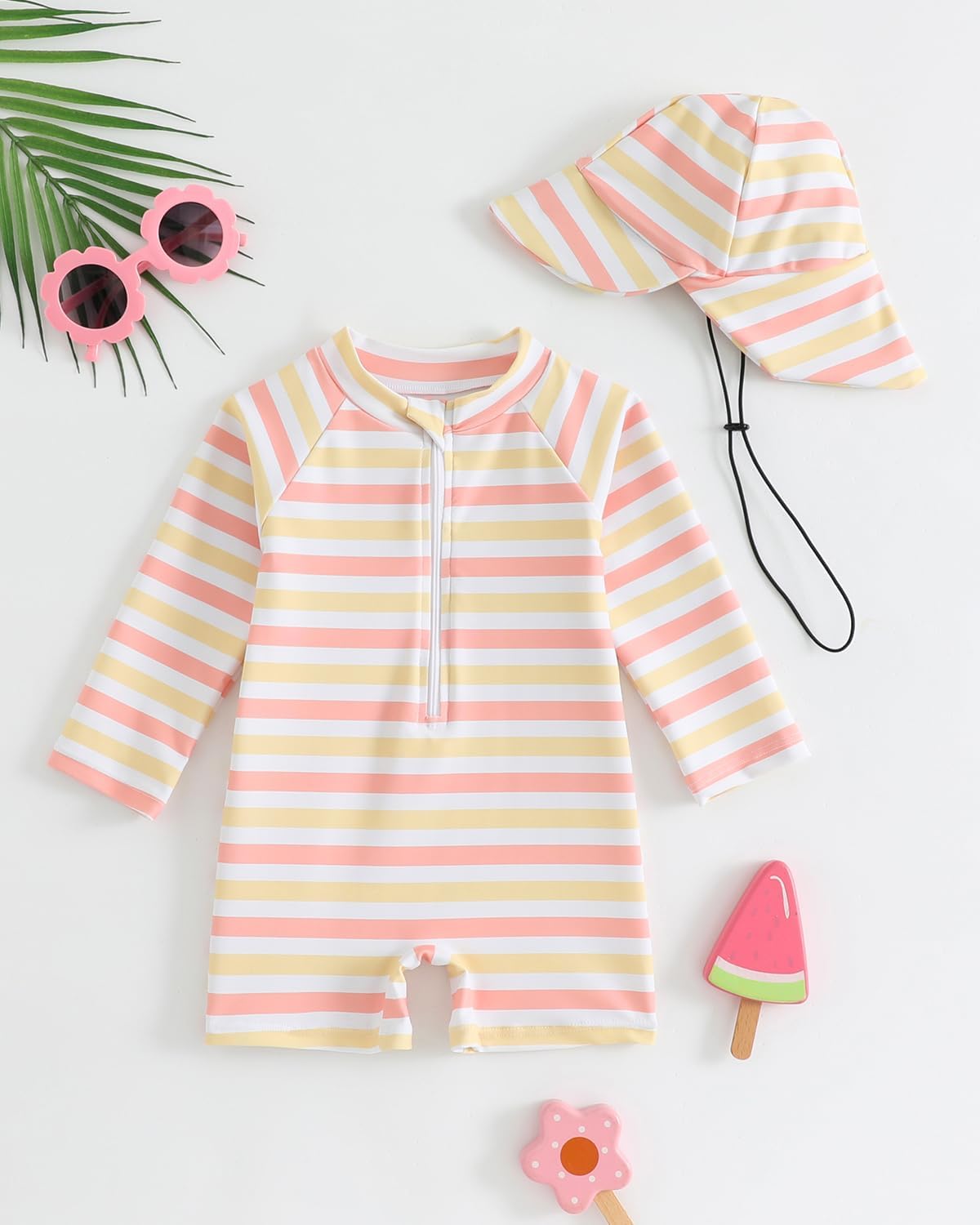 Thumbnail 5 de UV Kleidung Baby Badeanzug mit Hut Gr 62-98 – Langarm, schnelltrocknend und hautfreundlich
