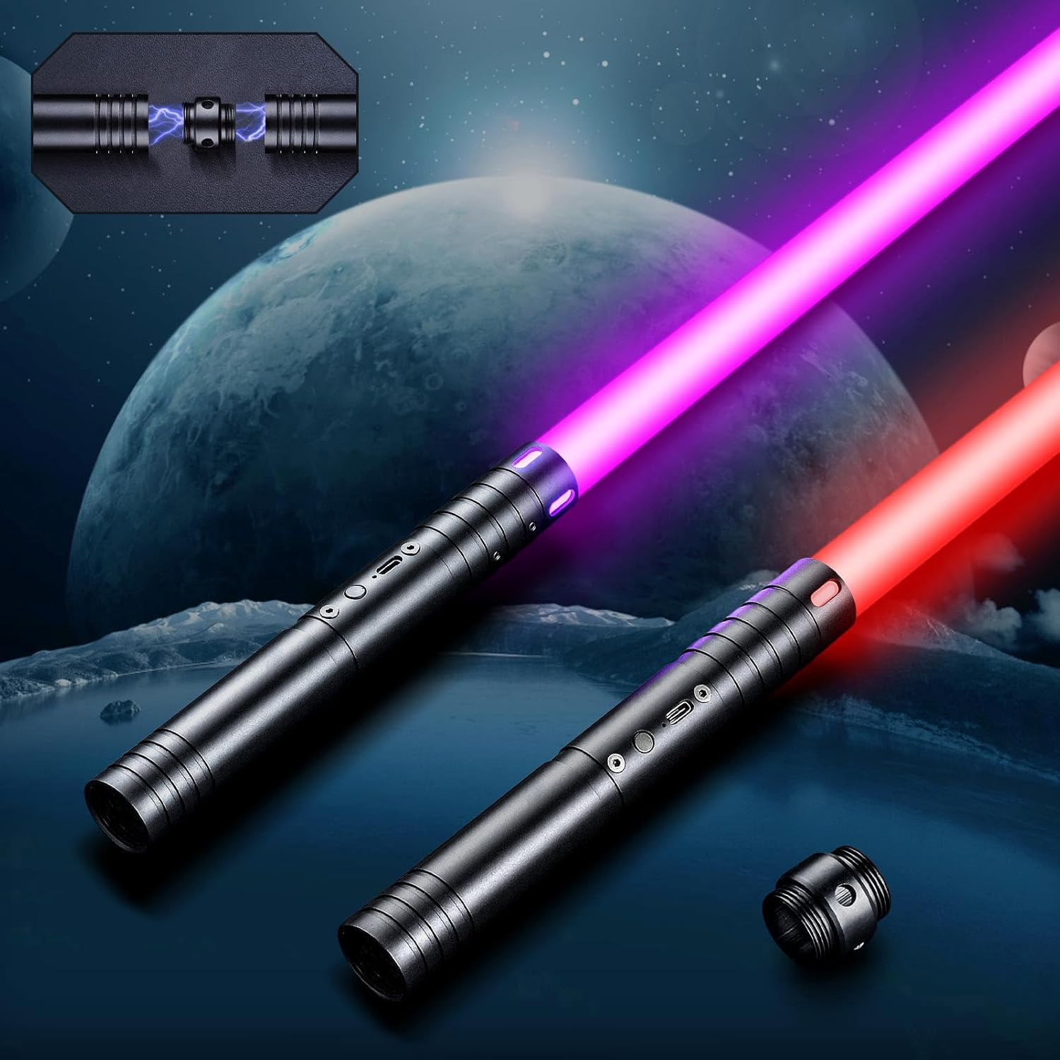 Laserschwert Kinder 2-in-1 mit RGB