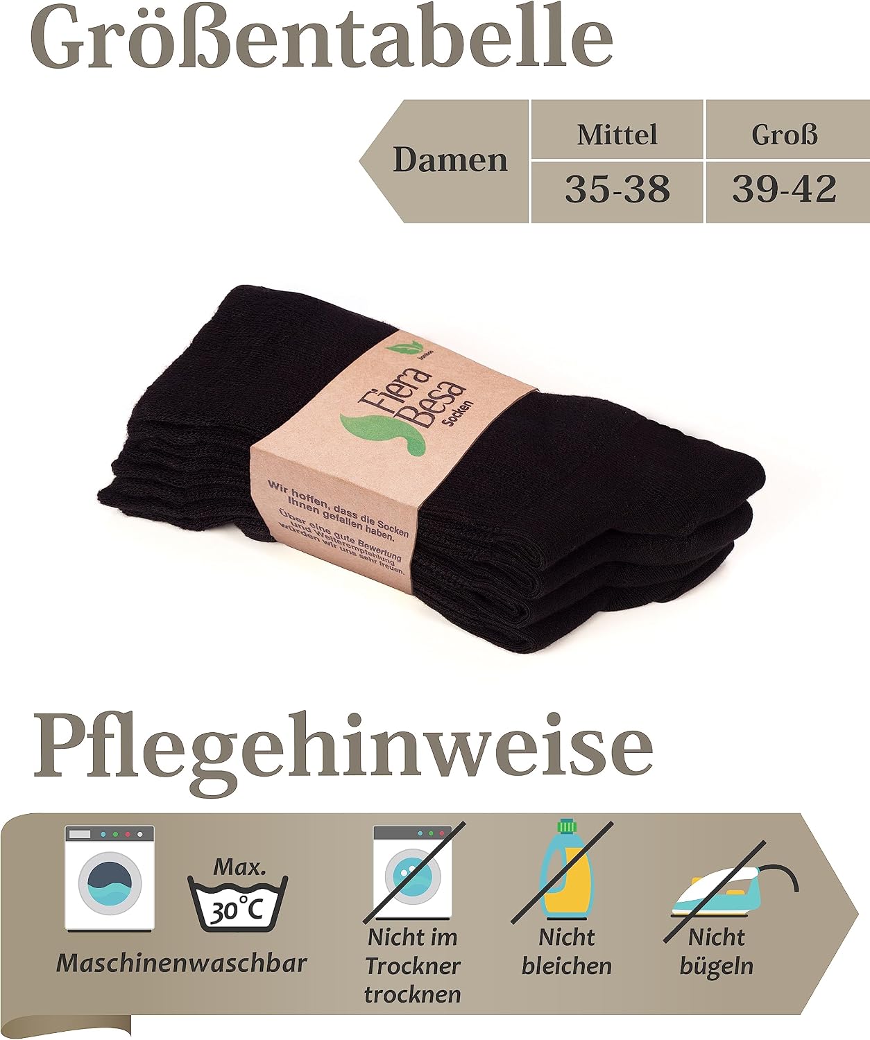 Detalle 2 de Fiera Besa Diabetiker Socken Damen 4 Paar