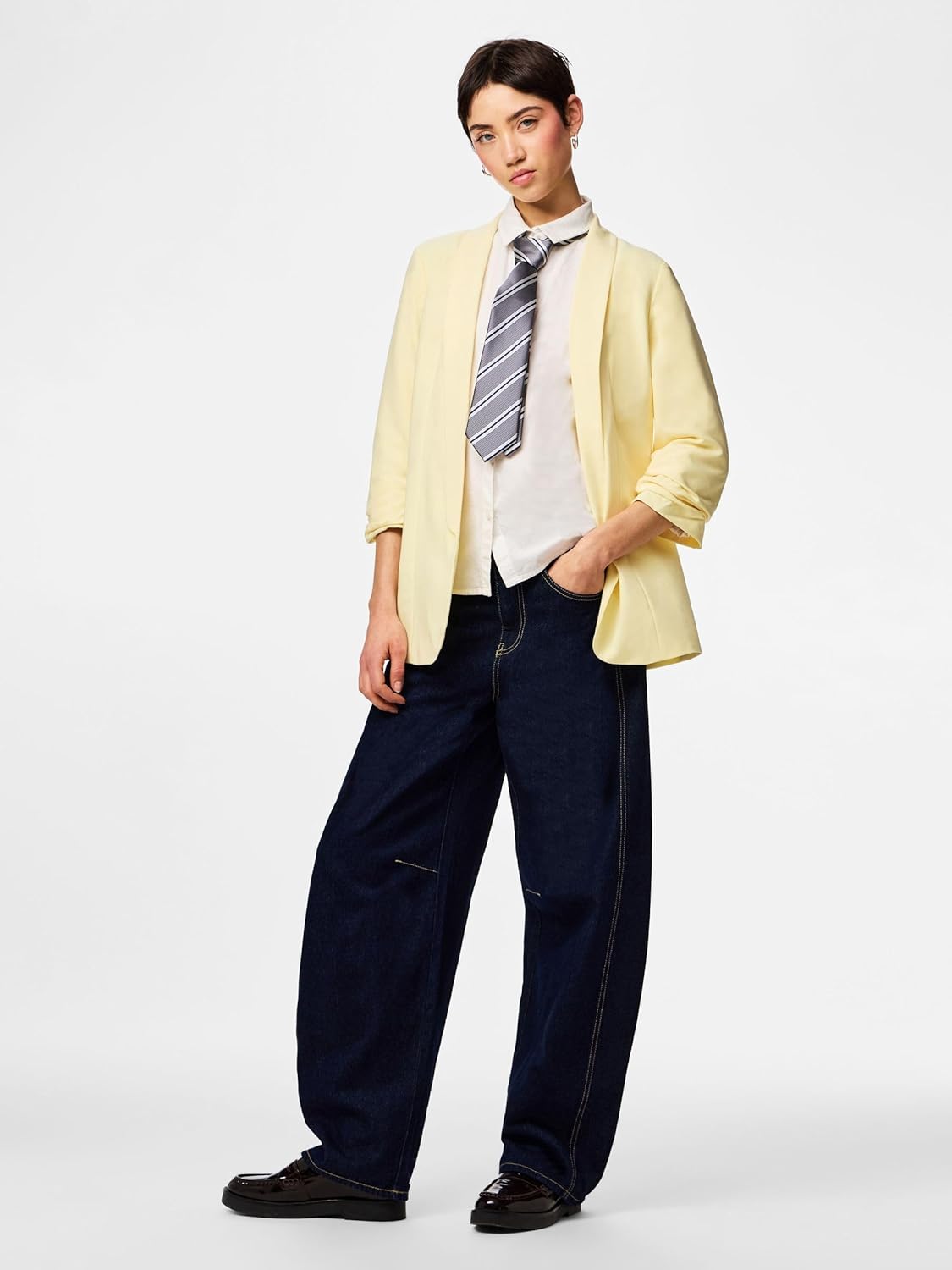 Thumbnail 4 de PIECES Female Blazer PCBOSELLA – Recycled-Blend mit Regular Fit, Reverskragen