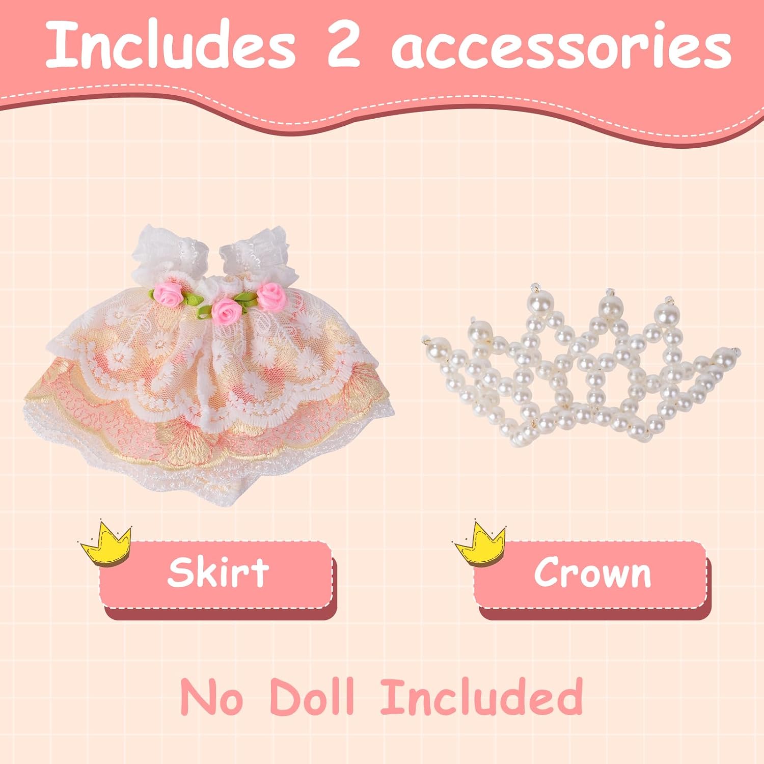 Detalle 2 de Doll Outfit Set for 17 cm Dolls