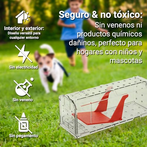 Detalle de Roshield 2X Trampas humanas para ratones 🐭