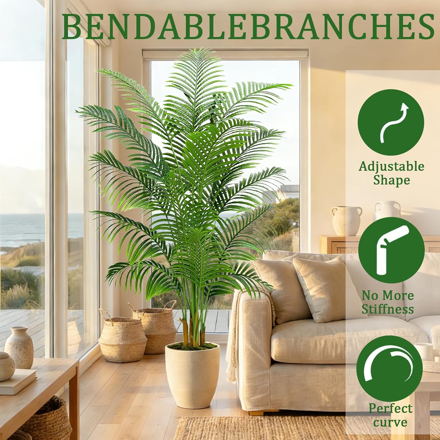 Thumbnail 4 de TXABL Künstliche Palme 210 cm im Topf