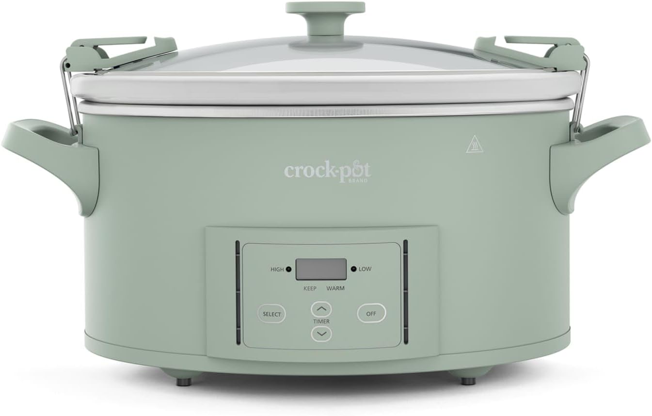 Detalle de Crock-Pot Design Series 7-Quart Programmable Slow Cooker, Desert Sage Green