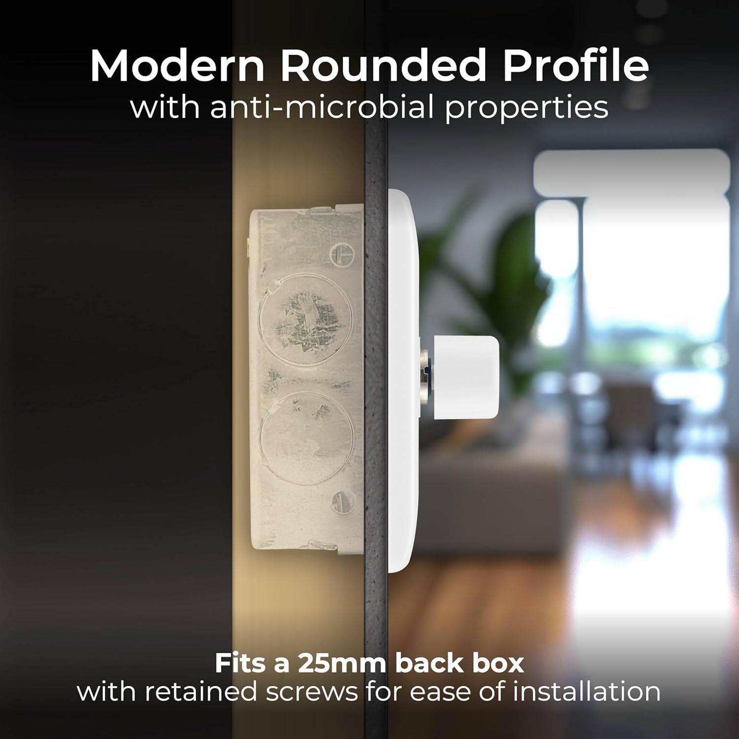 Thumbnail 2 de BG Electrical Nexus 800 Series Intelligent Single Wall Dimmer Switch, 2 Way, Round Edge, White Moulded, 200W (881)