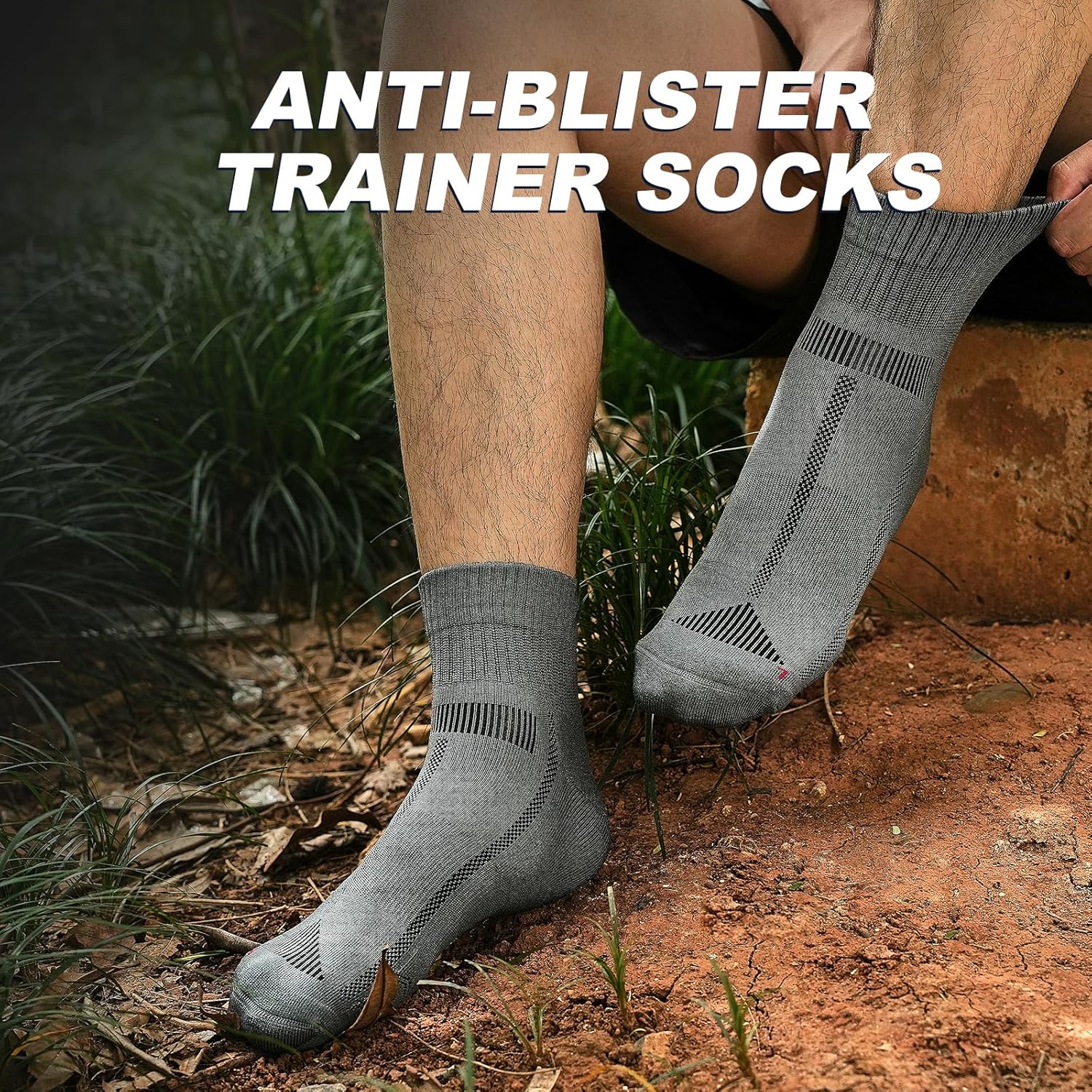 Thumbnail 3 de Stoeury anti-blister cushioned quarter running socks (3 pairs) for gym, hiking and cycling