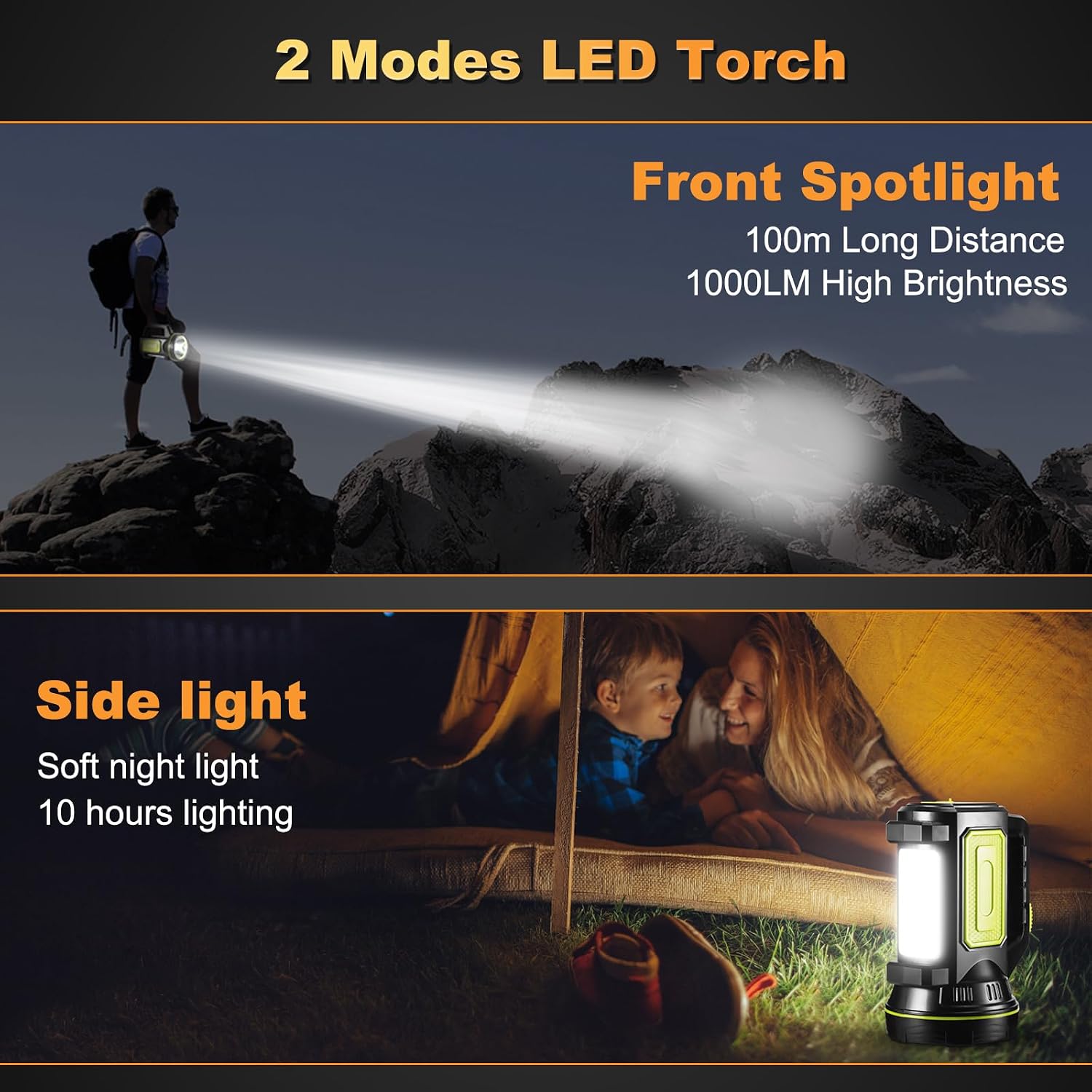 Thumbnail 3 de LED Super Bright Rechargeable Torch 1000LM