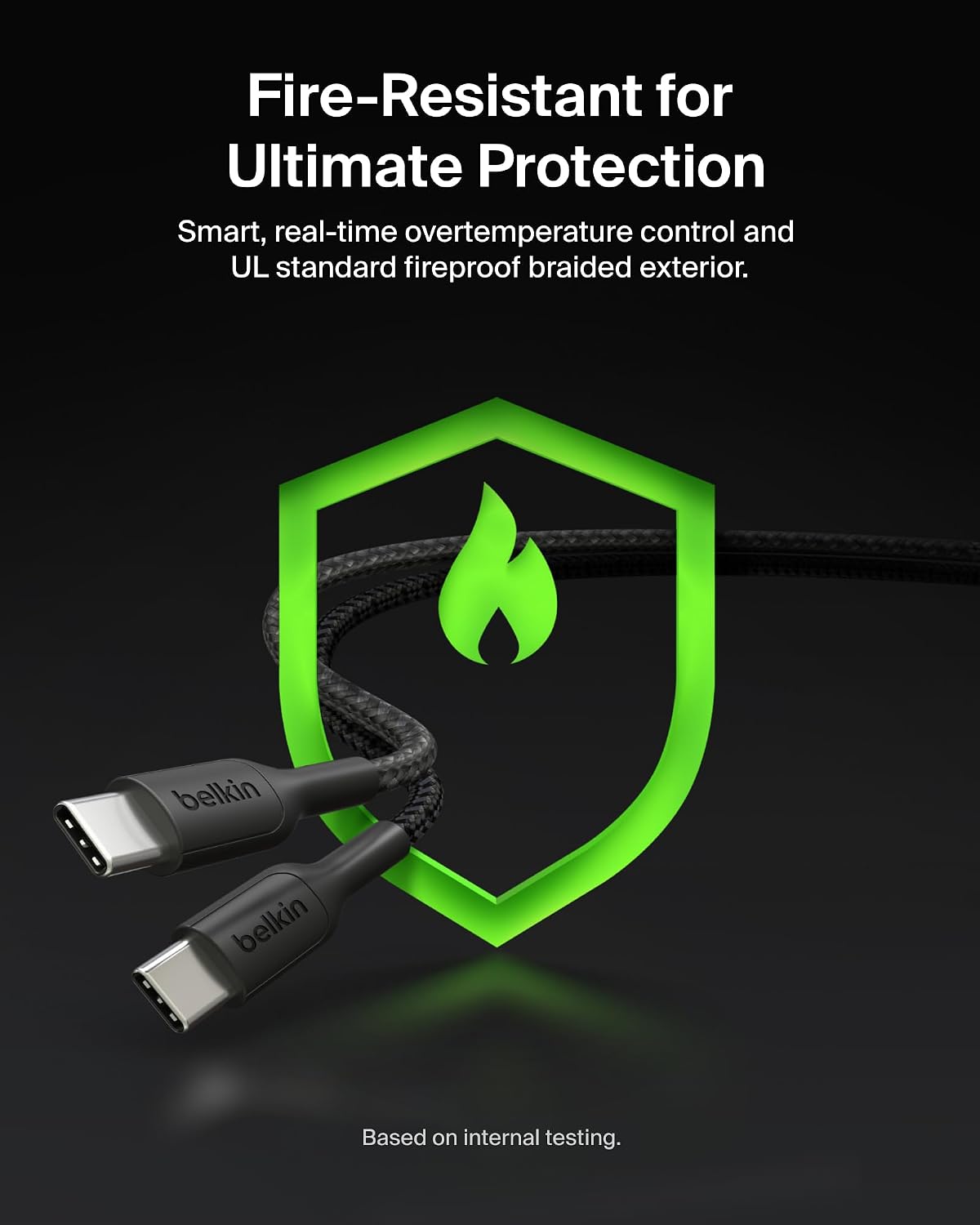 Thumbnail 6 de Belkin BoostCharge Pro 2-in-1 USB-C to USB-C Charger Cable 140W: Dual charging with smart power sharing