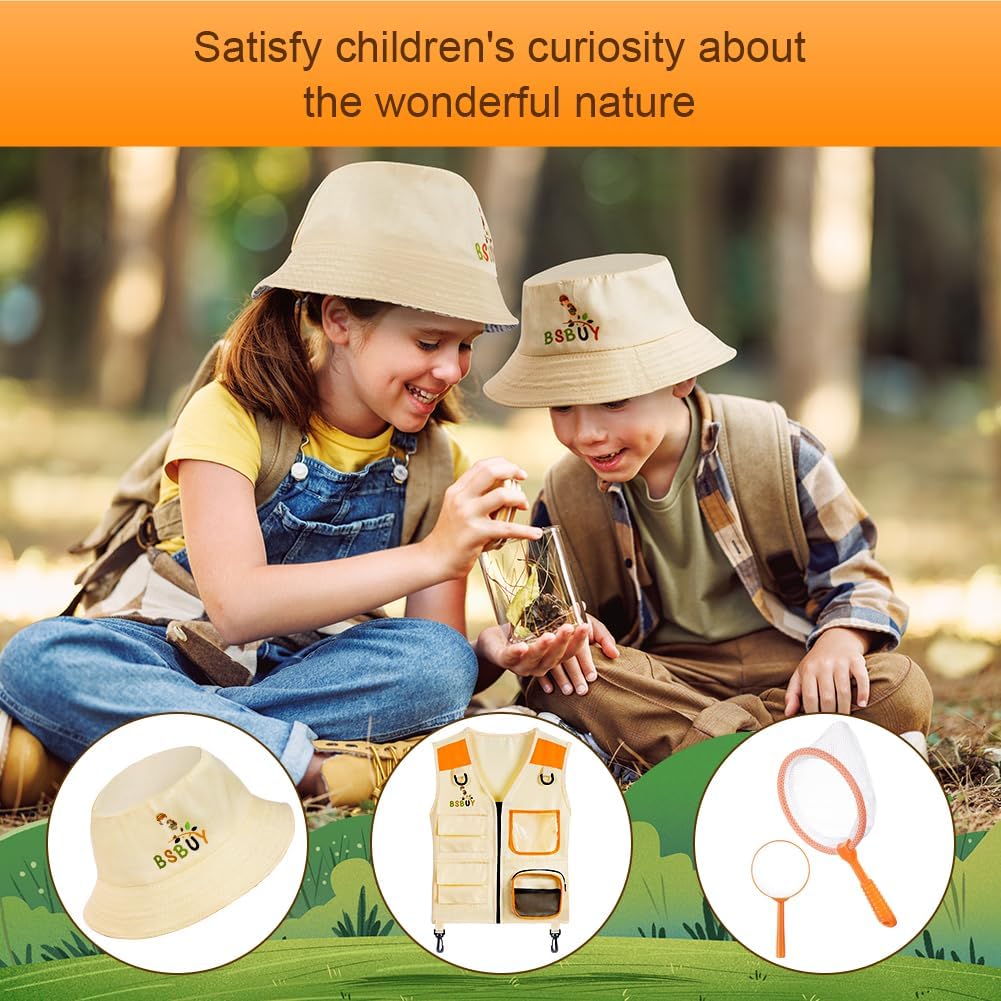 Thumbnail 4 de BSBUY Kids Explorer Kit Outdoor Adventure Set (Bug Hunting) – 4-piece vest, hat, magnifying glass & insect net