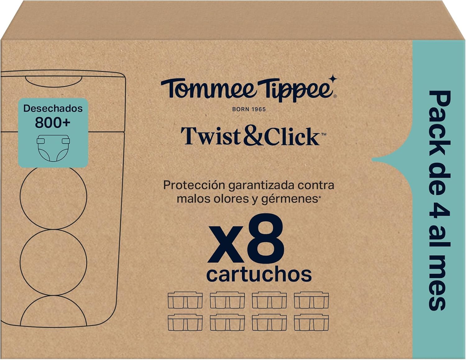 Thumbnail 1 de Tommee Tippee Recambio para Contenedor Twist and Click 🍼 (8 piezas)