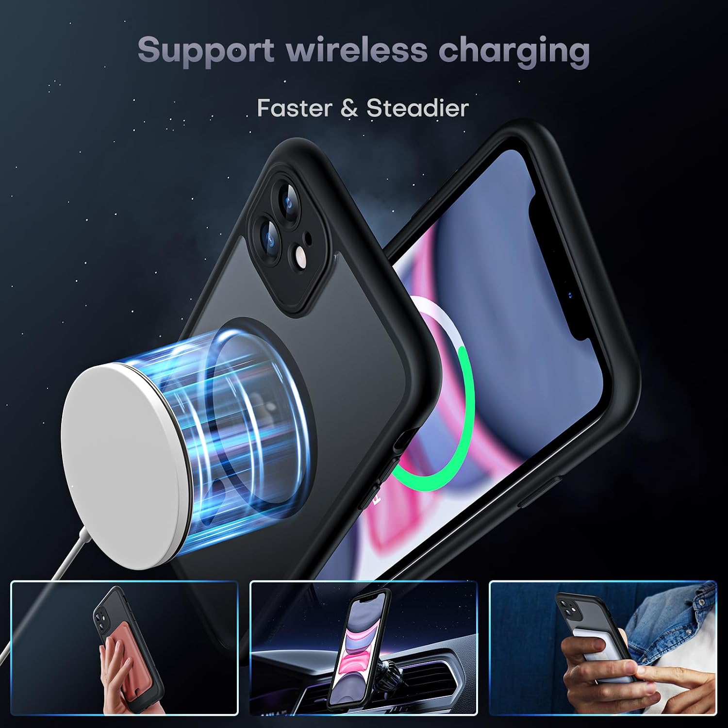 Detalle de TOCOL iPhone 11 case MagSafe, 14FT shockproof