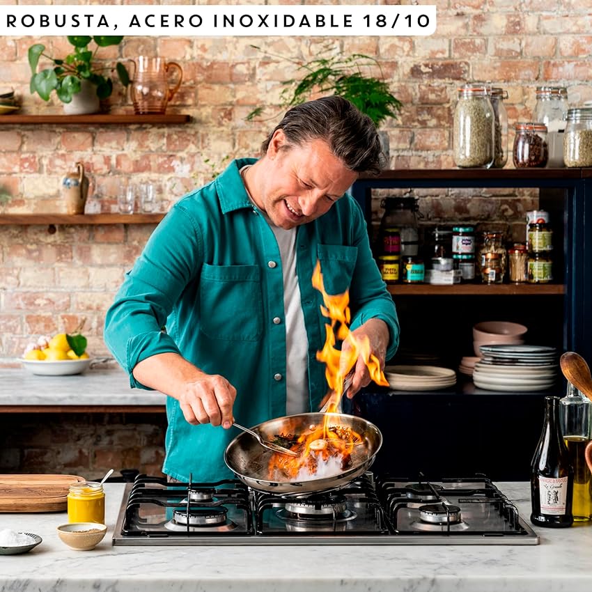 Detalle 2 de Tefal Jamie Oliver - Sartén 28 cm 🍳 Inducción y horno