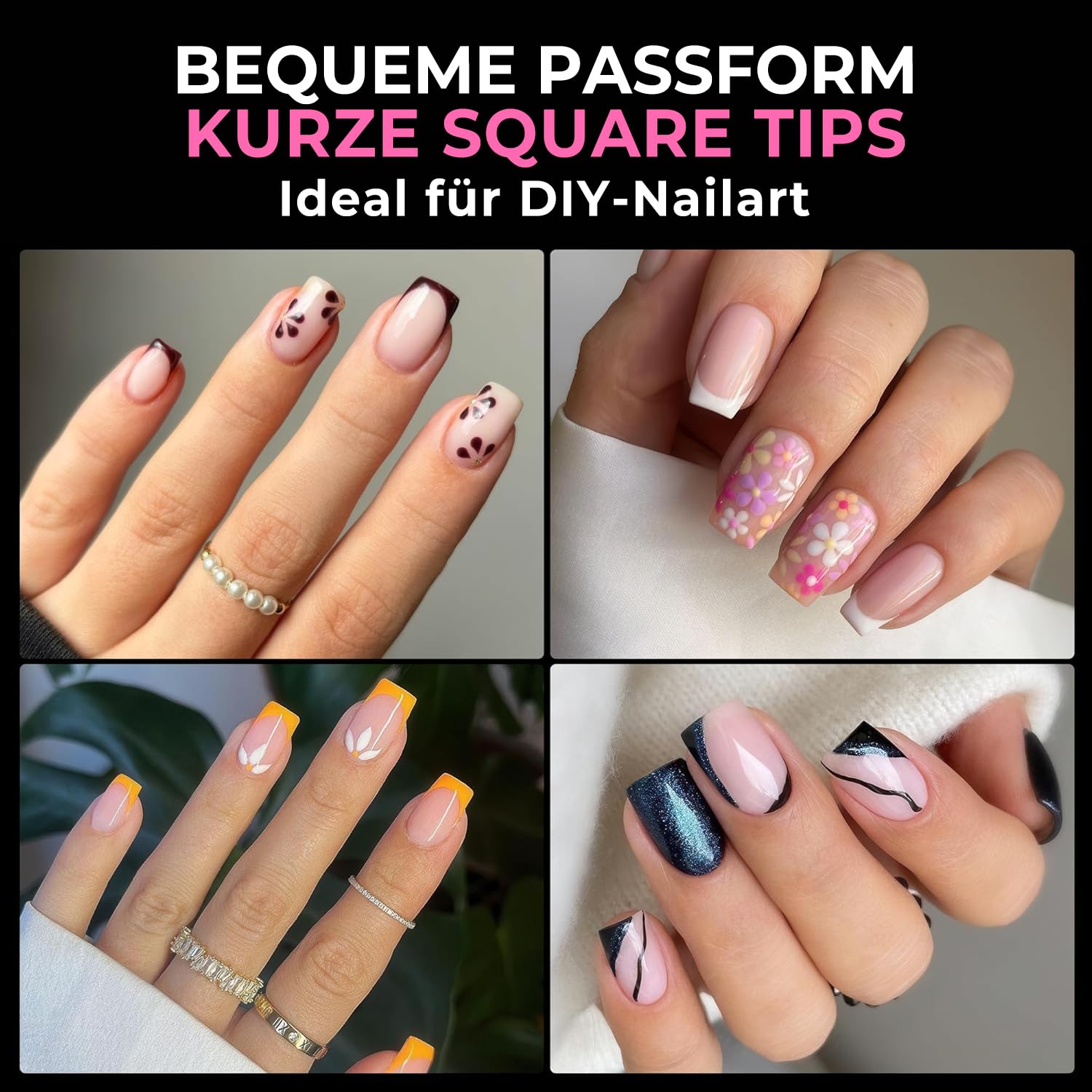 Detalle 2 de UNA GELLA Kurze Quadrat Tips 216 💅