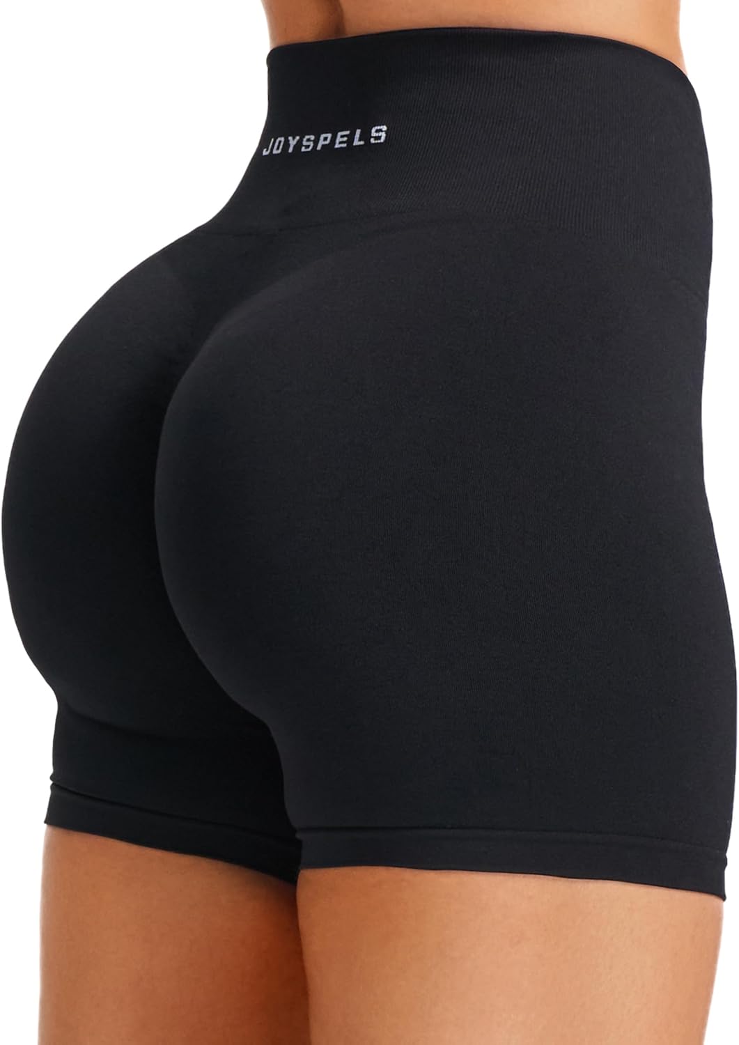 Detalle de JOYSPELS Seamless High-Waist Gym Shorts for Women – Scrunch Ruched Booty Workout Shorts