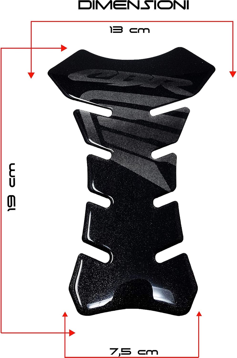 Detalle 2 de 4R Quattroerre.it 18141 Protezione Serbatoio Adesivo 3D Moto Honda CBR, Nero