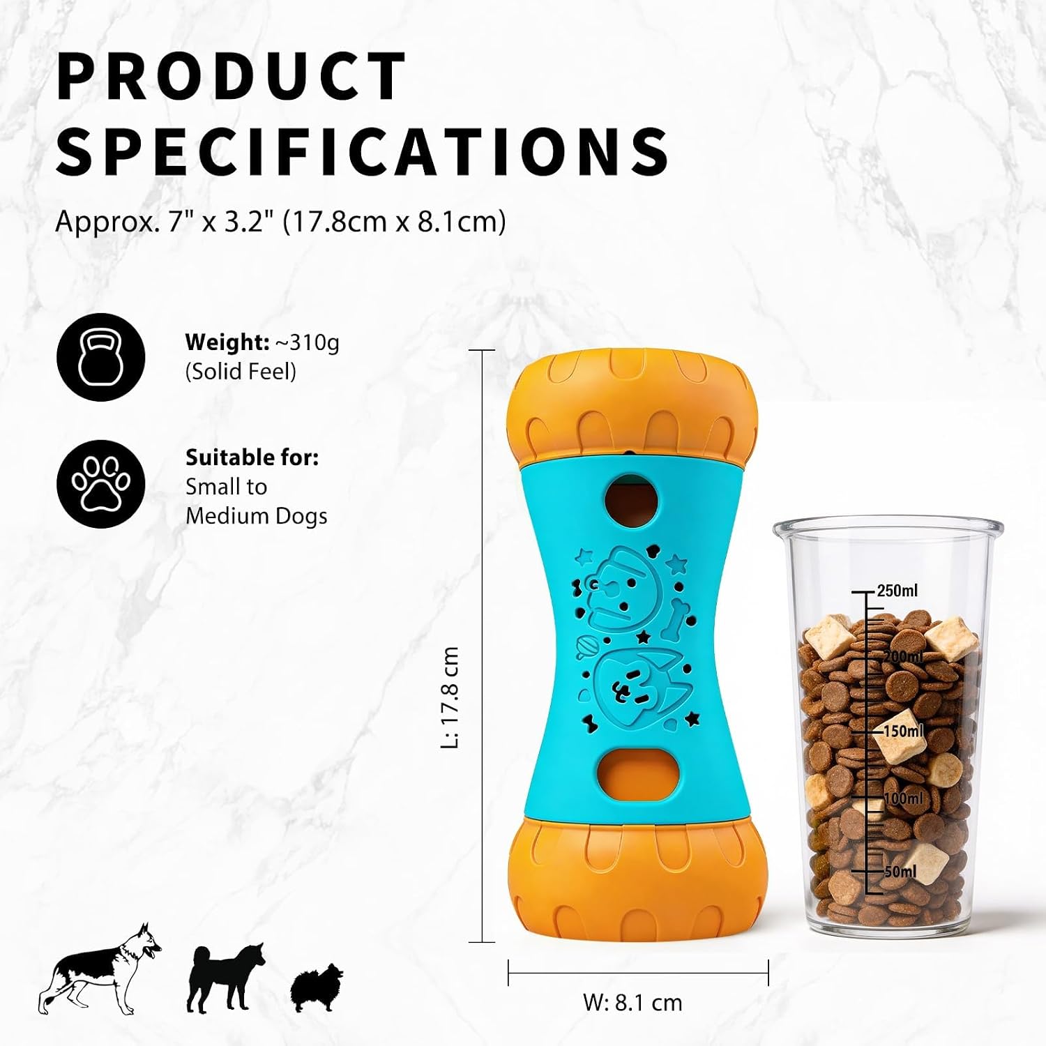 Detalle de Blanlody Interactive Dog Toys: Brain Training Treat Dispenser for All Sizes