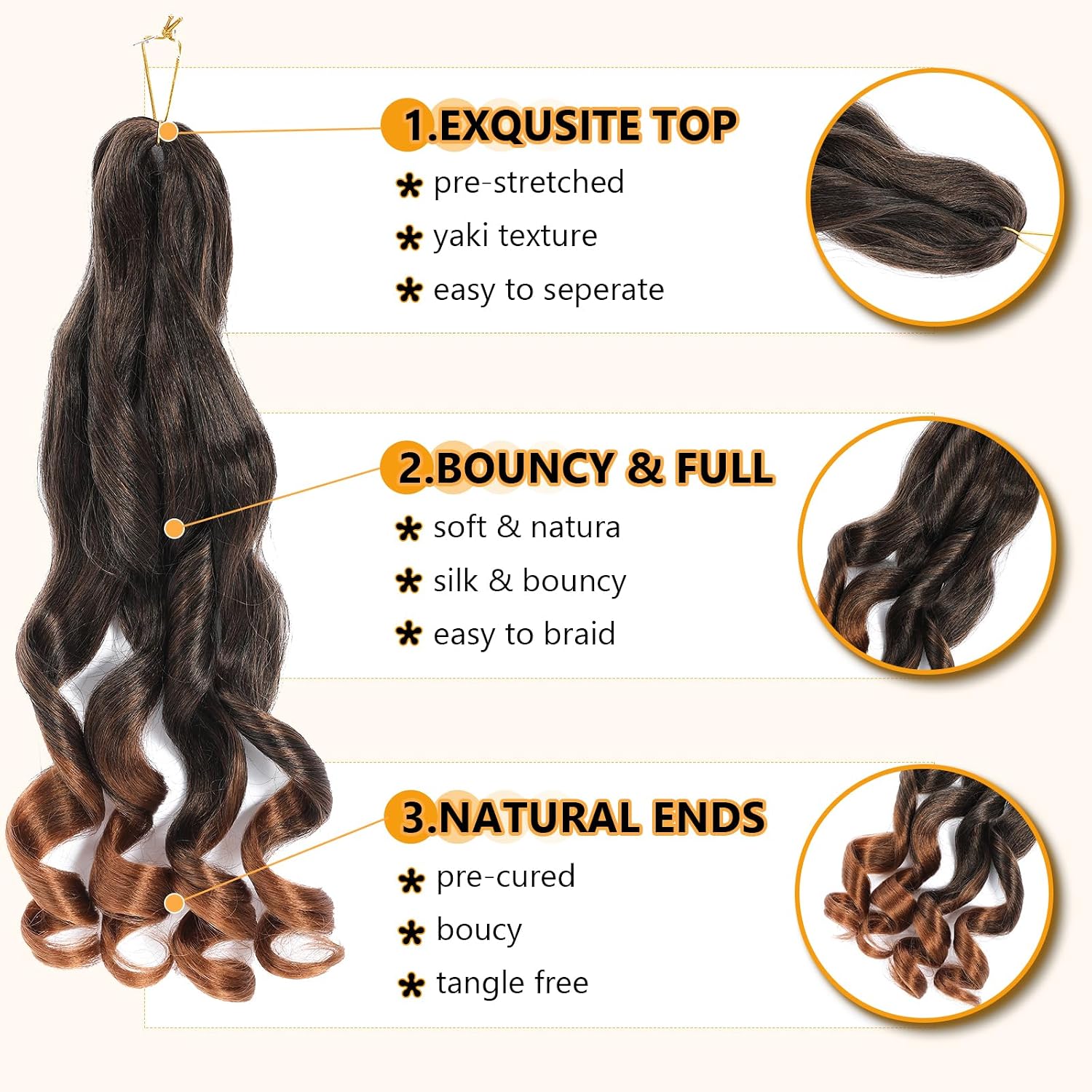 Thumbnail 3 de French Curl Flechthaar 40,6 cm 1B/30