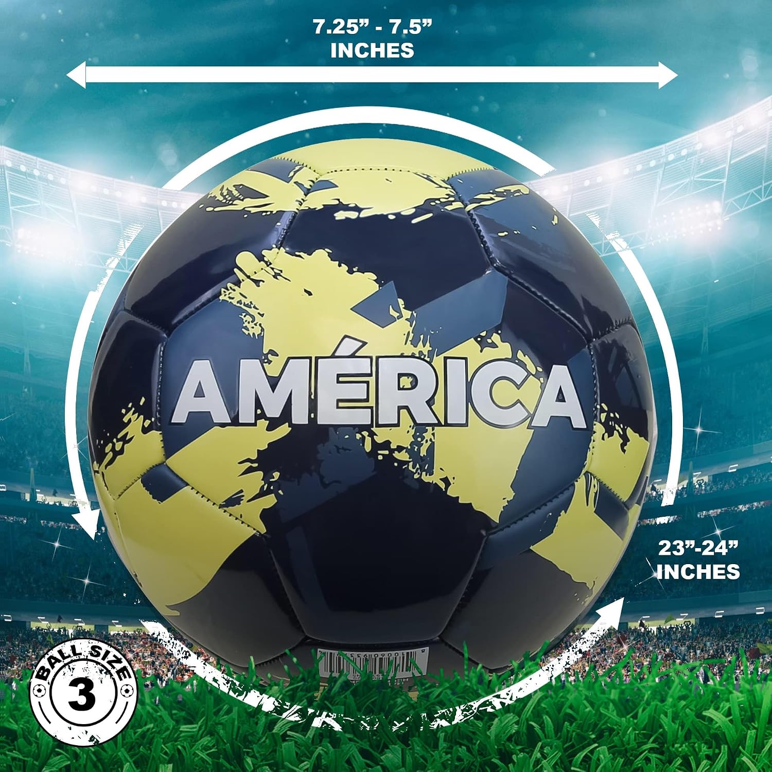 Detalle de Icon Sports Official Club América Soccer Ball (Size 3, PVC)