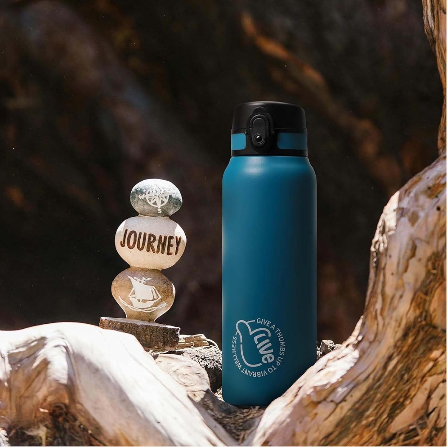 Thumbnail 6 de UZSPACE Stainless Steel Water Bottle 1L (970ml) – Double-Walled, Leakproof, Ocean Blue