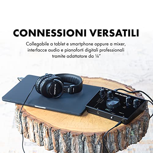 Detalle de M-AUDIO HDH40: cuffie chiuse over-ear per monitoraggio, podcast e ascolto quotidiano