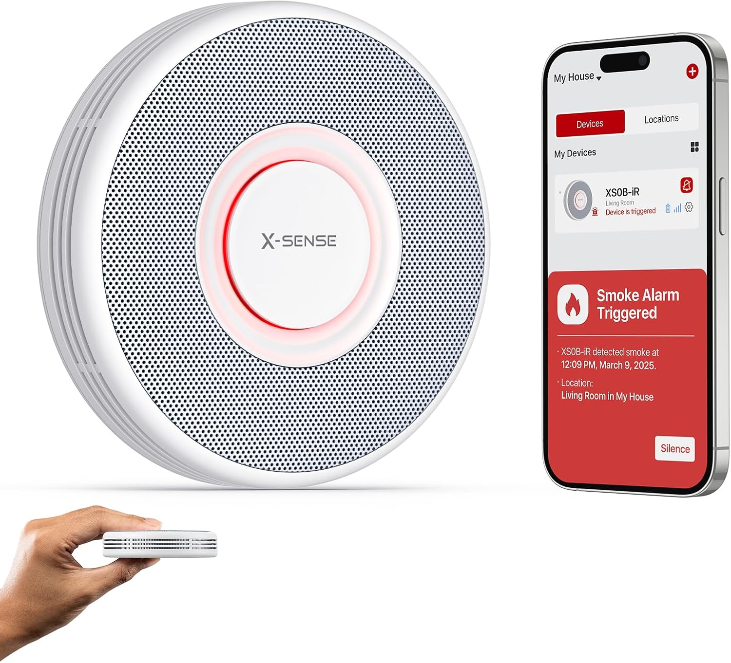 Detalle de X-Sense XS0B-iR smart Wi-Fi smoke alarm