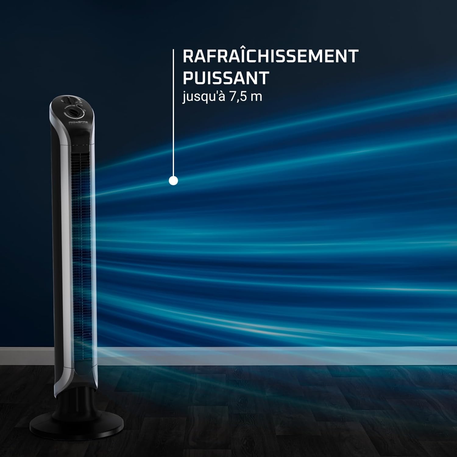 Detalle de Rowenta Eole Infinite Ventilateur colonne : rafraîchissement puissant et silencieux, 180° d’oscillation