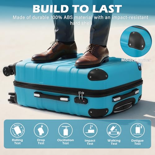 Detalle de COOLIFE Medium Suitcase 24 inch (67 cm) ABS Hardshell with TSA Lock